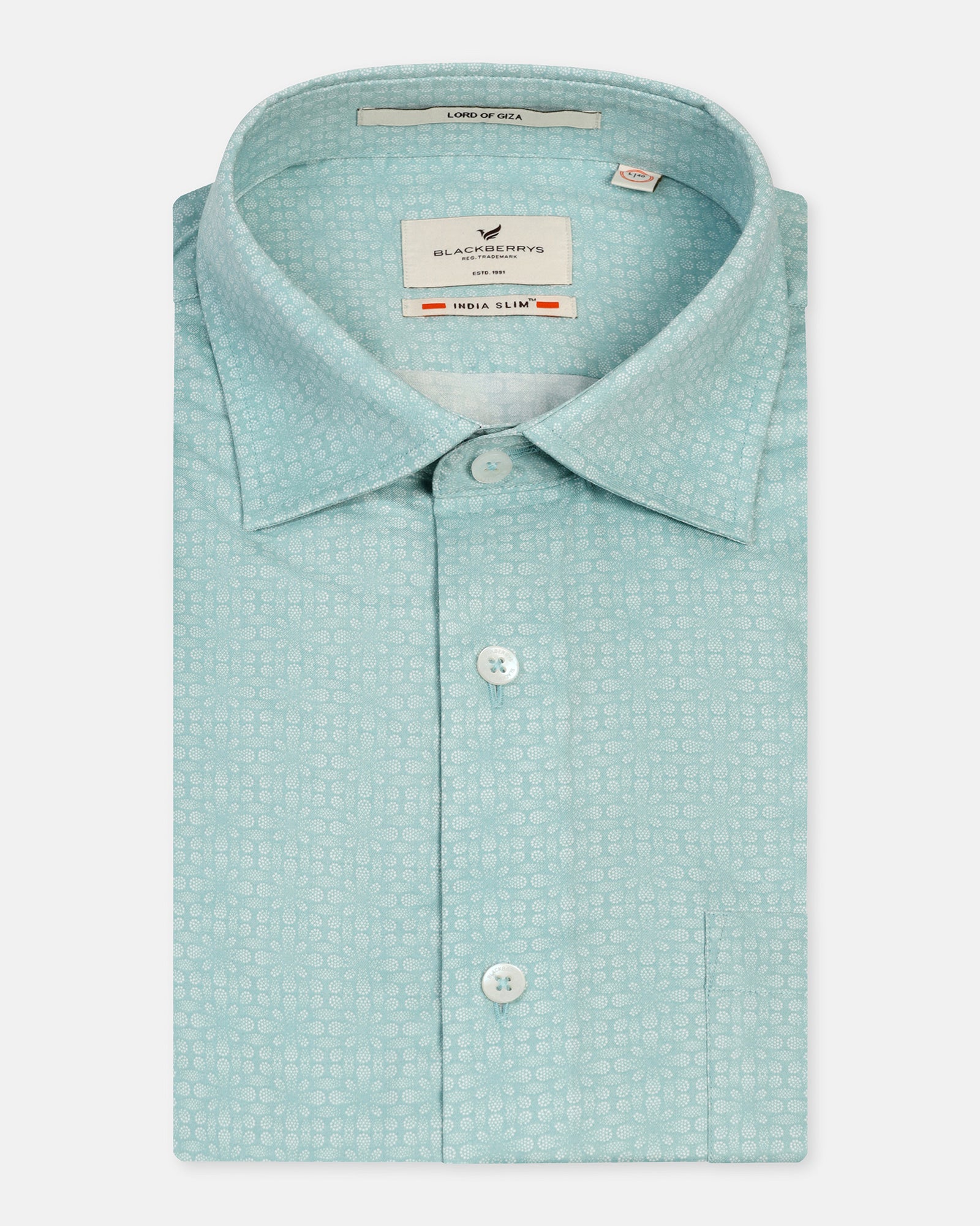 Formal Mint Printed Shirt - Hydron