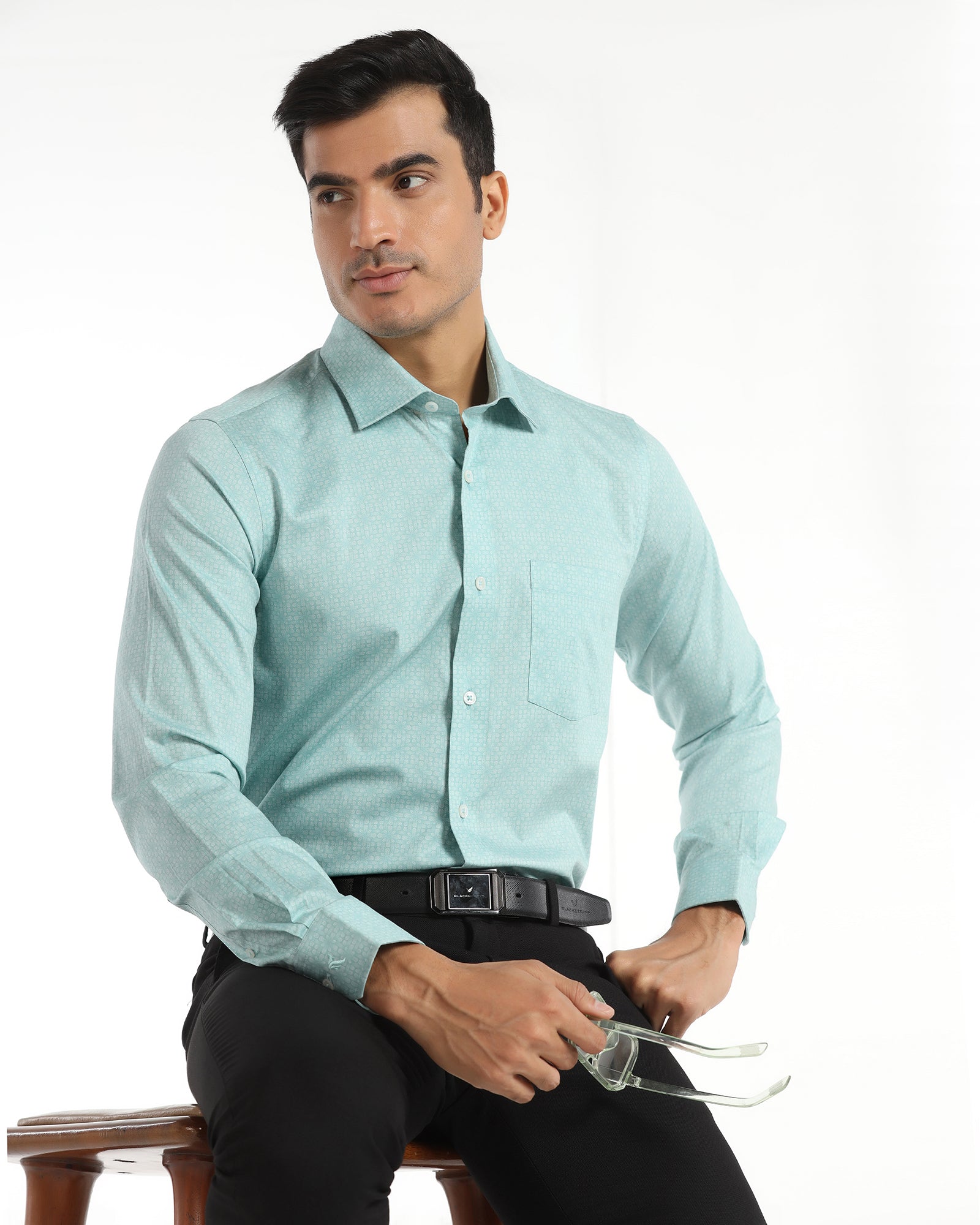 Formal Mint Printed Shirt - Hydron