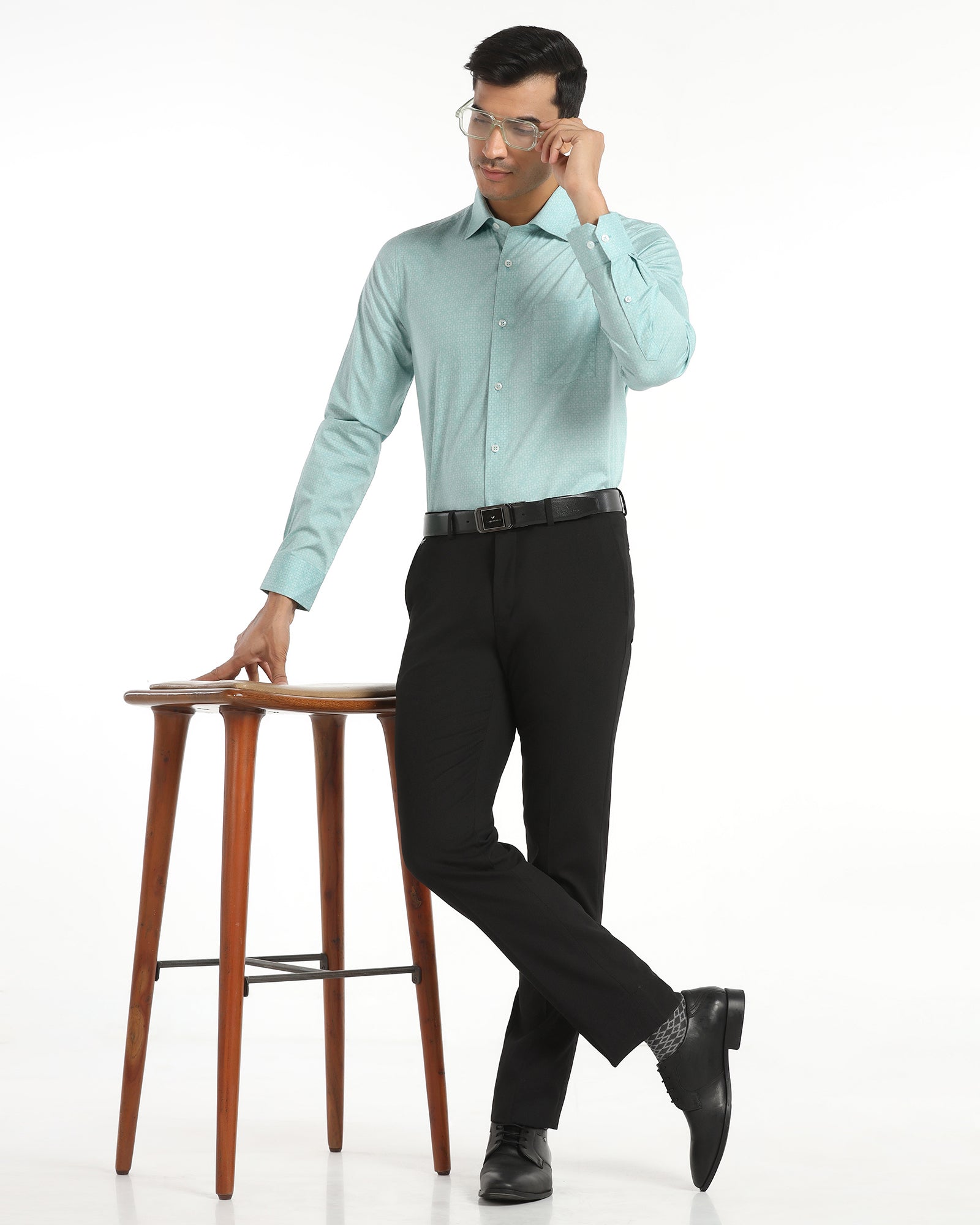 Formal Mint Printed Shirt - Hydron