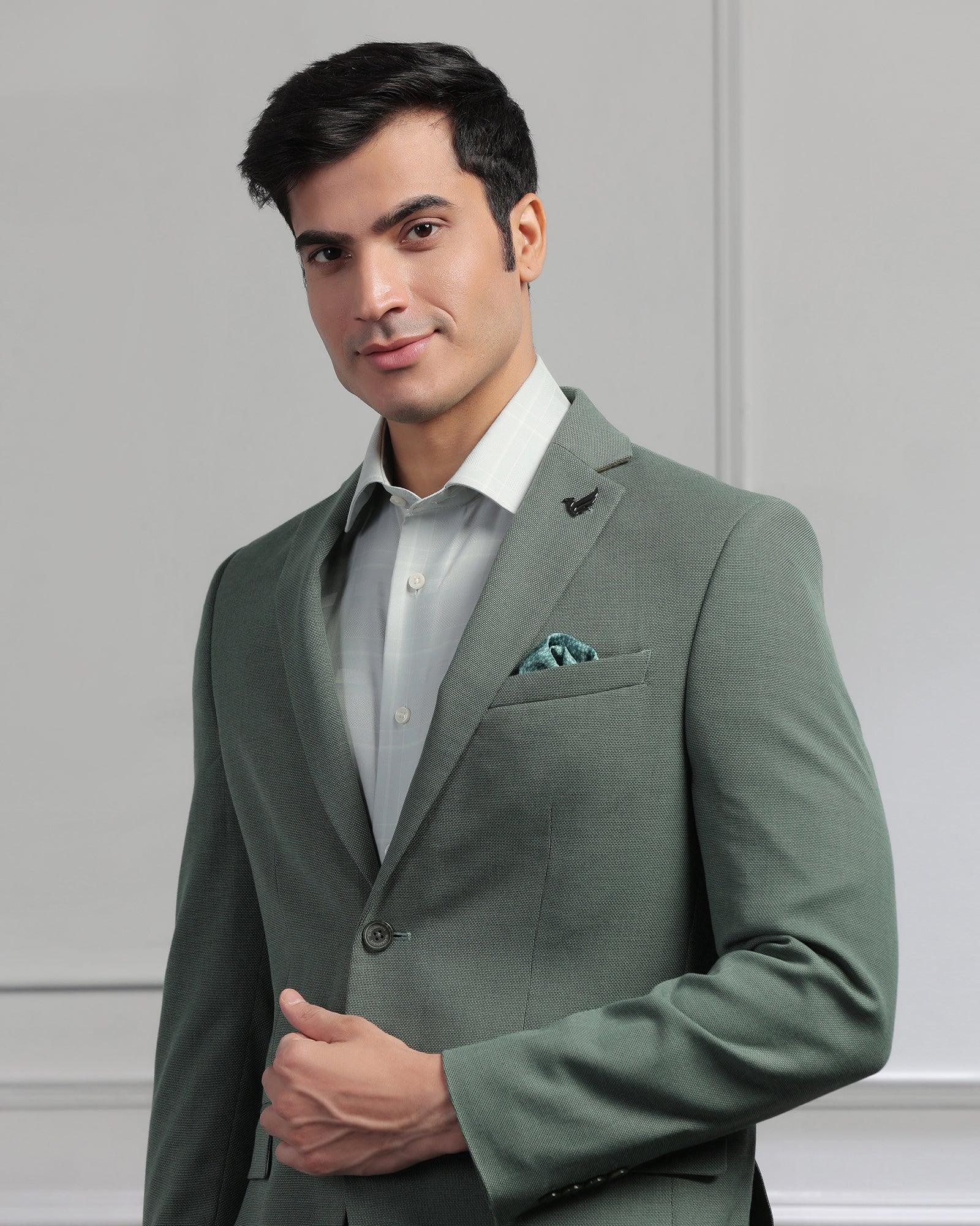 Formal Mint Textured Blazer - Garwin - Blackberrys