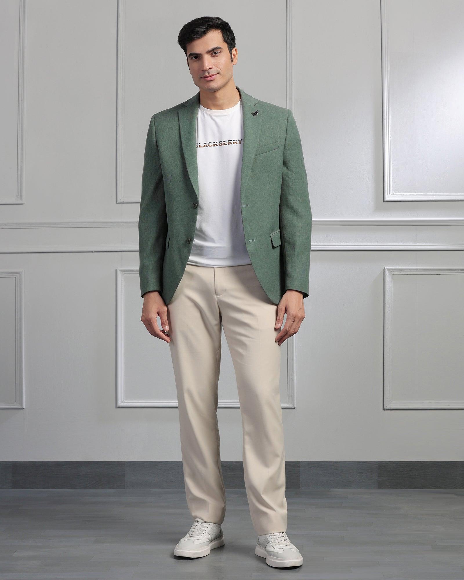 Formal Mint Textured Blazer - Garwin - Blackberrys