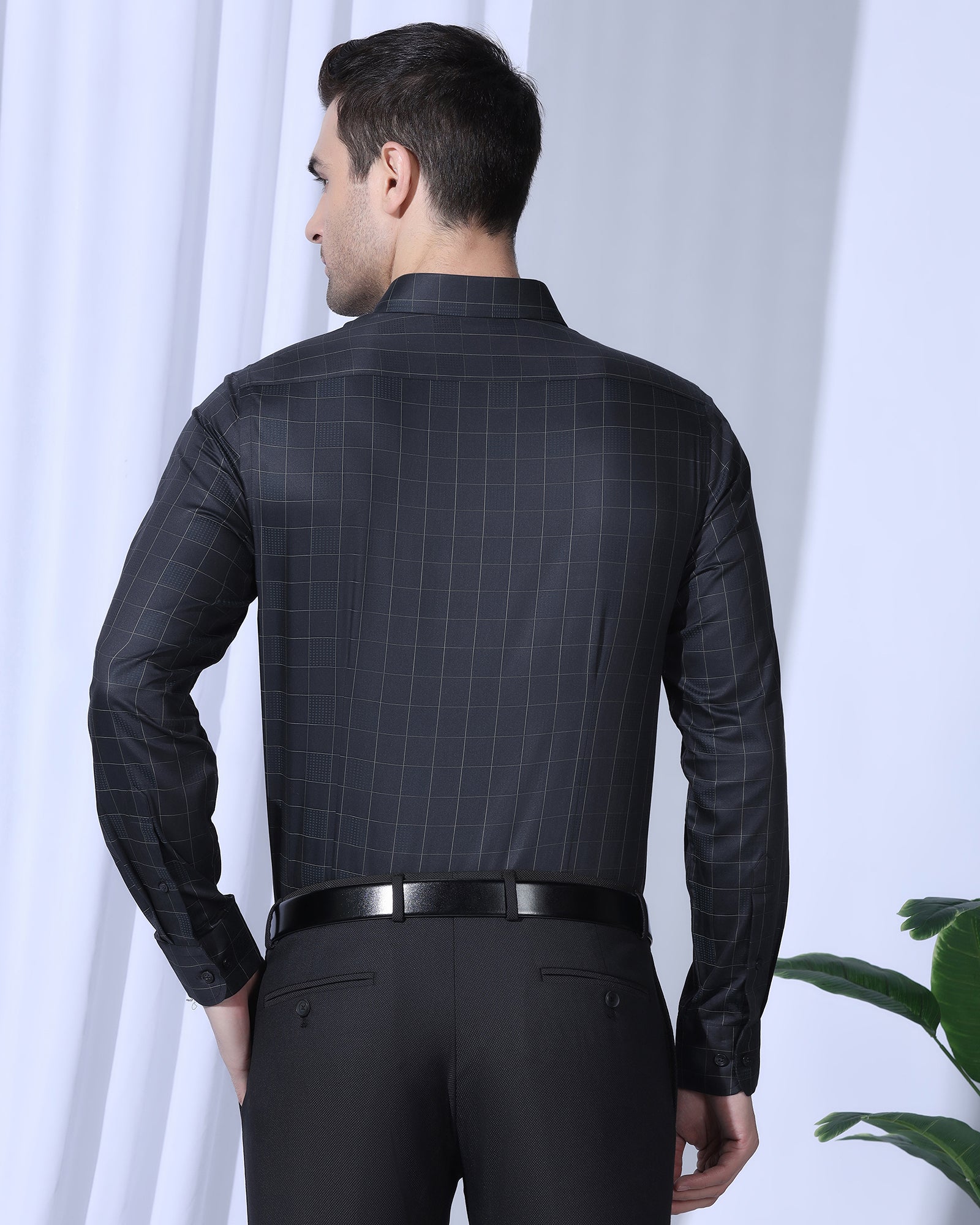Formal Navy Check Shirt - Julian