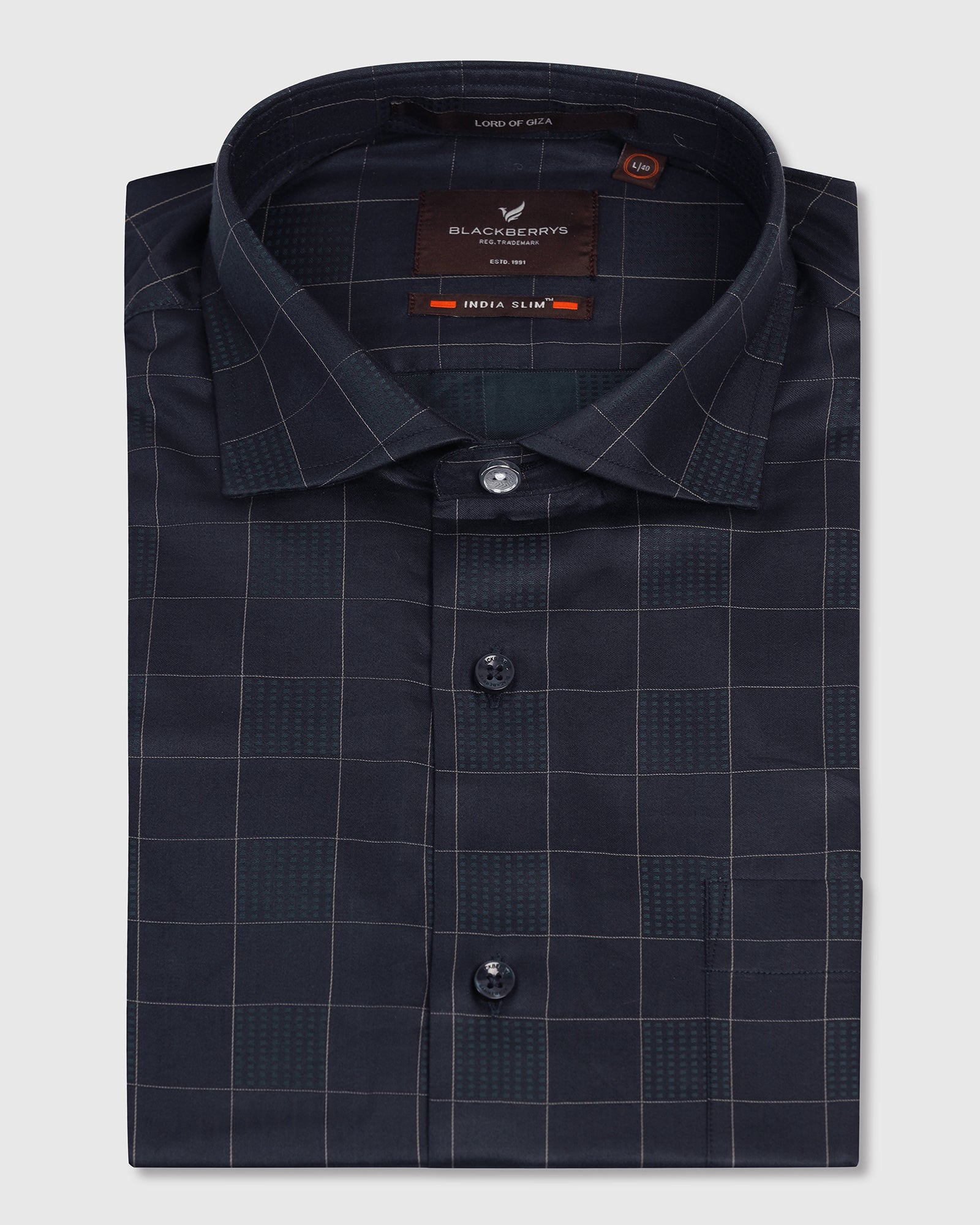 Formal Navy Check Shirt - Julian