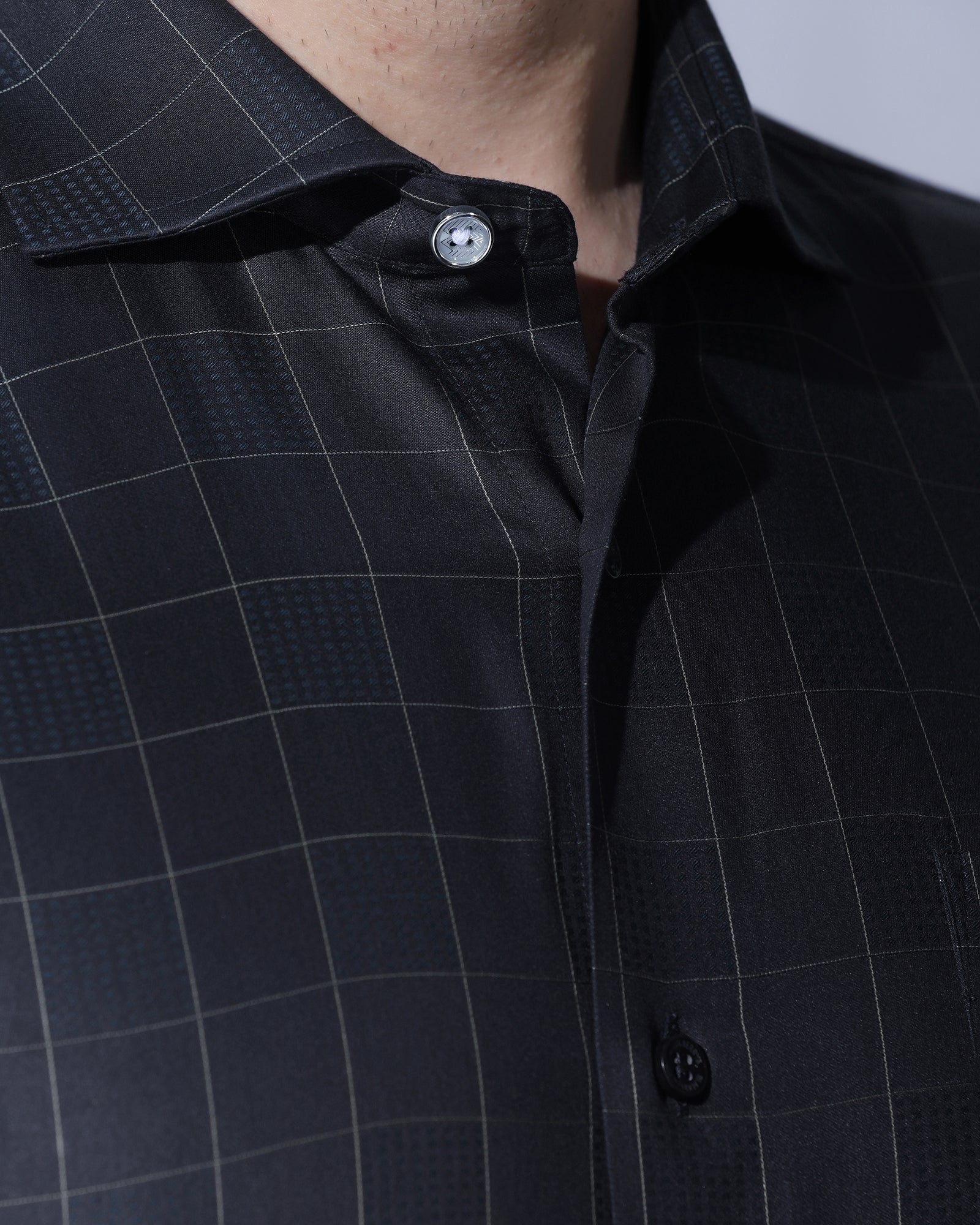 Formal Navy Check Shirt - Julian