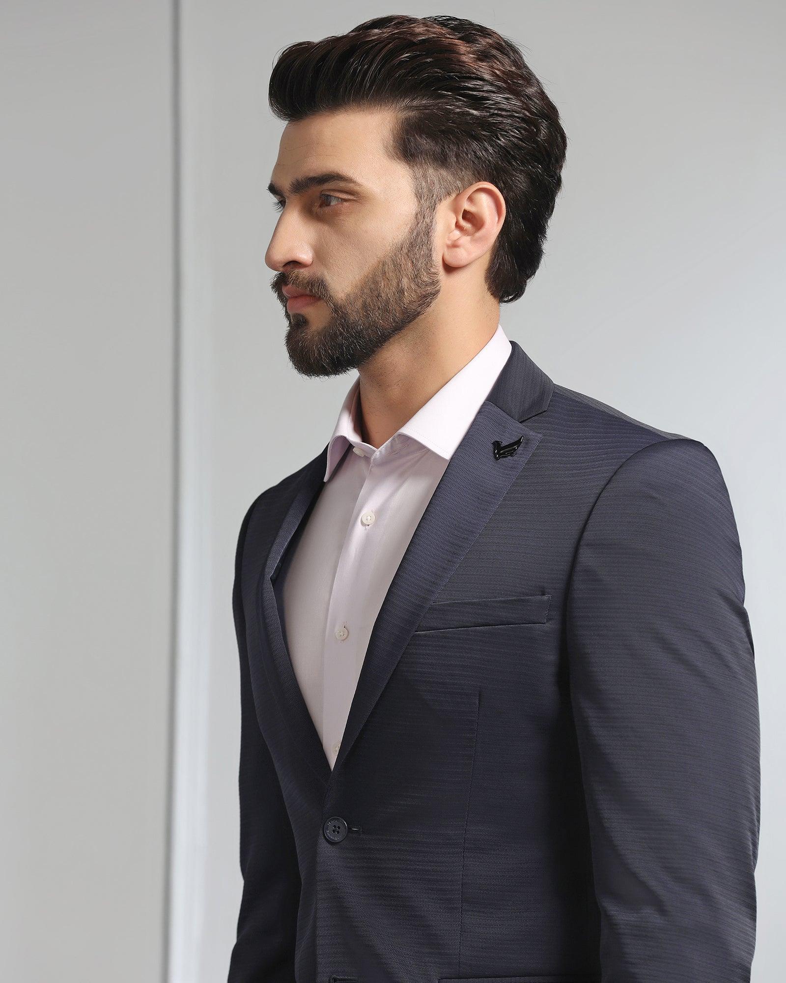 Formal Navy Solid Blazer - Darnet - Blackberrys