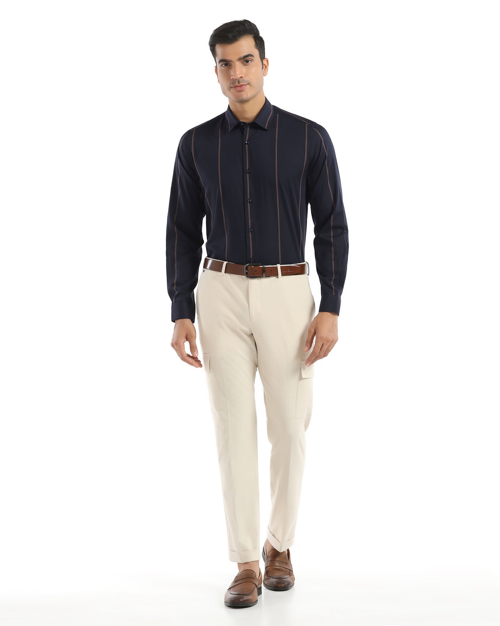 Formal Navy Stripe Shirt - Swing