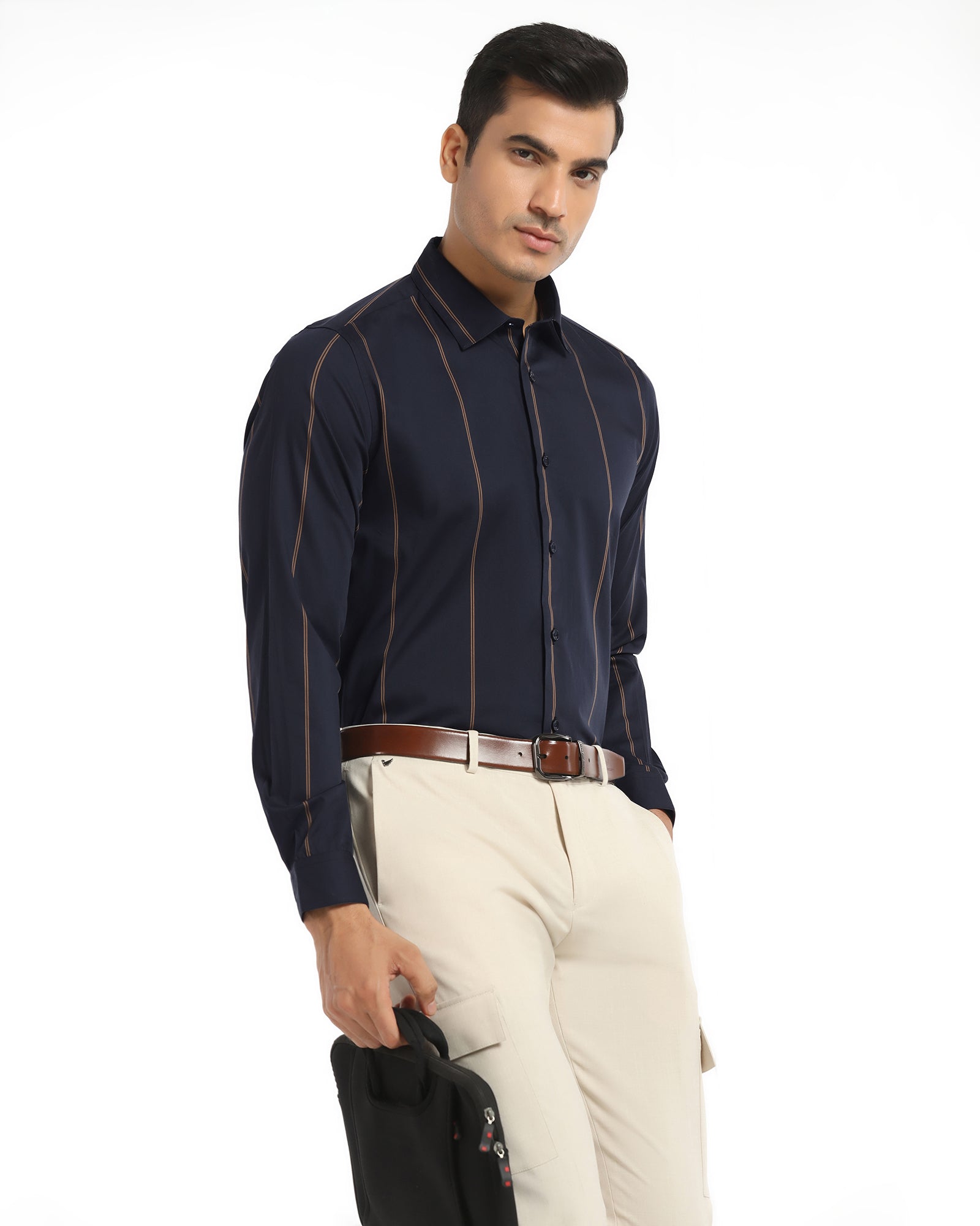 Formal Navy Stripe Shirt - Swing