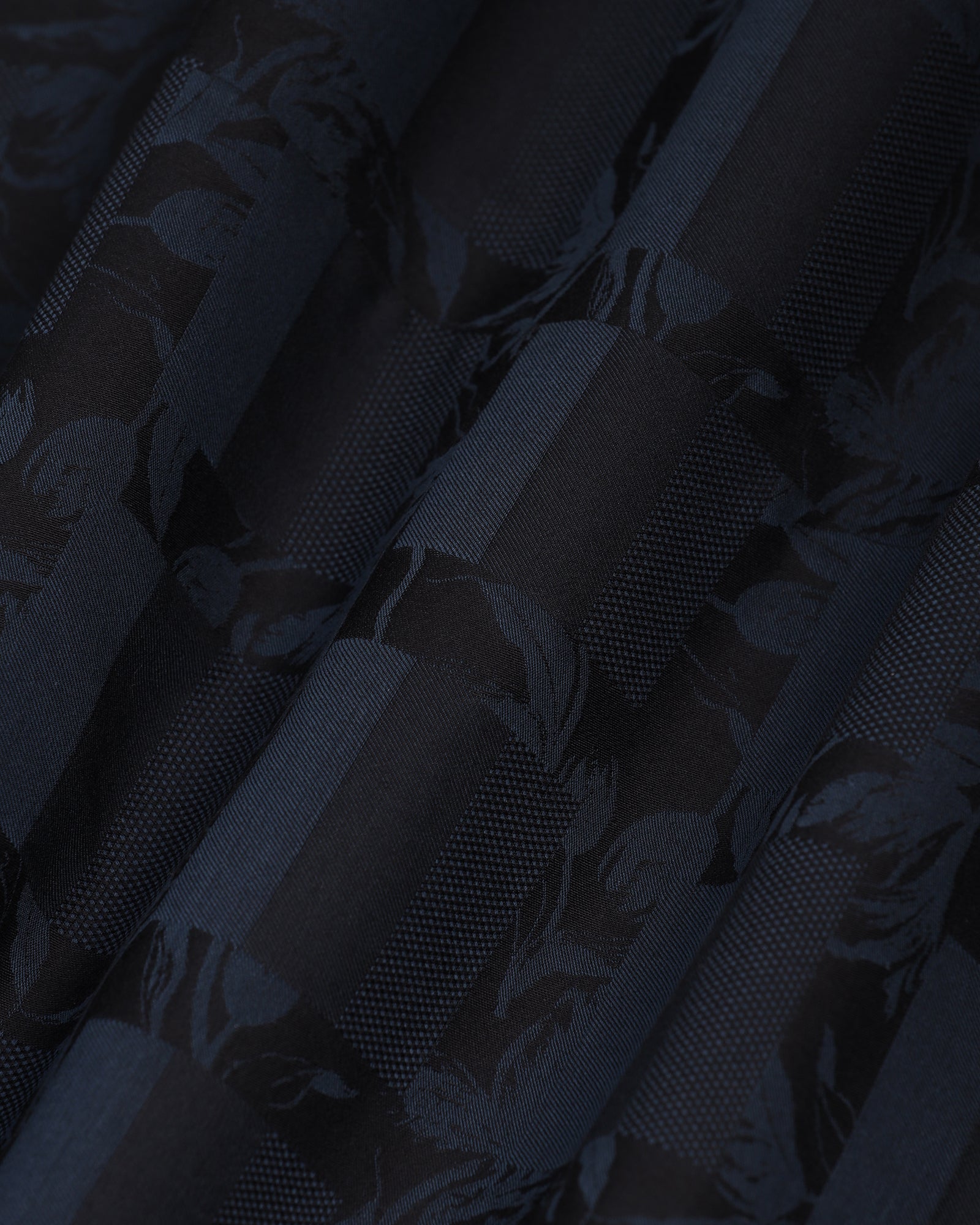 Formal Navy Jacquard Shirt - Latin