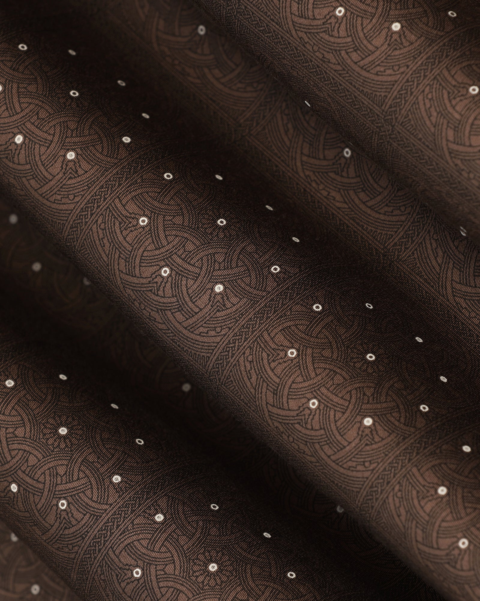 Formal Ochre Printed Shirt - Crust