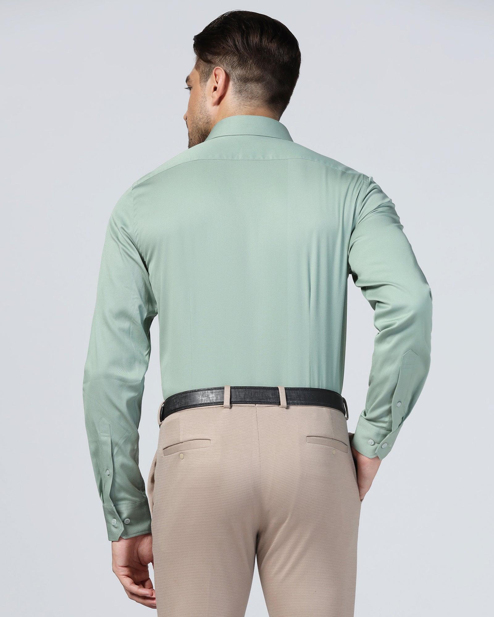 Temp Tech Formal Olive Textured Shirt - Soy