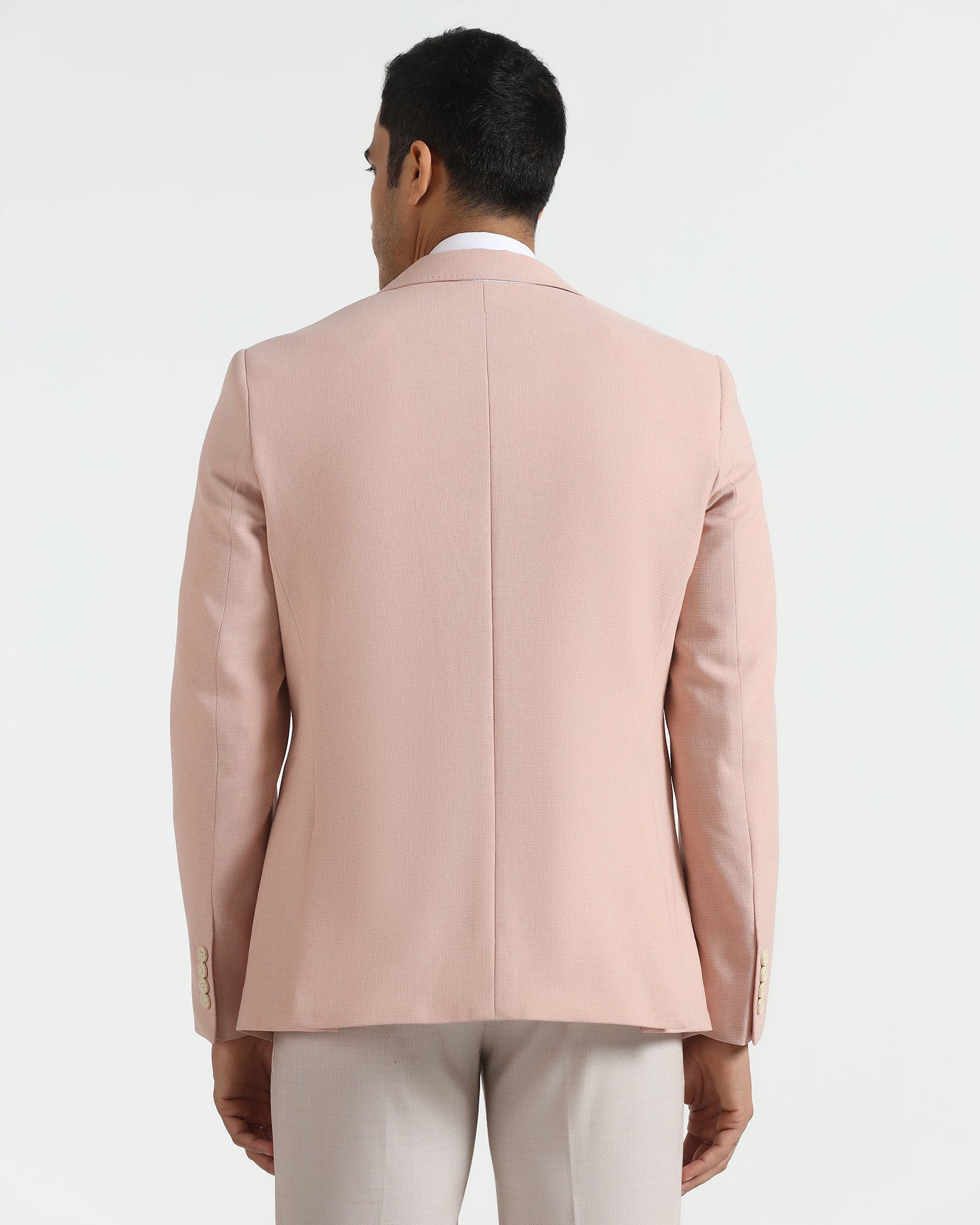 Formal Peach Textured Blazer - Aramis