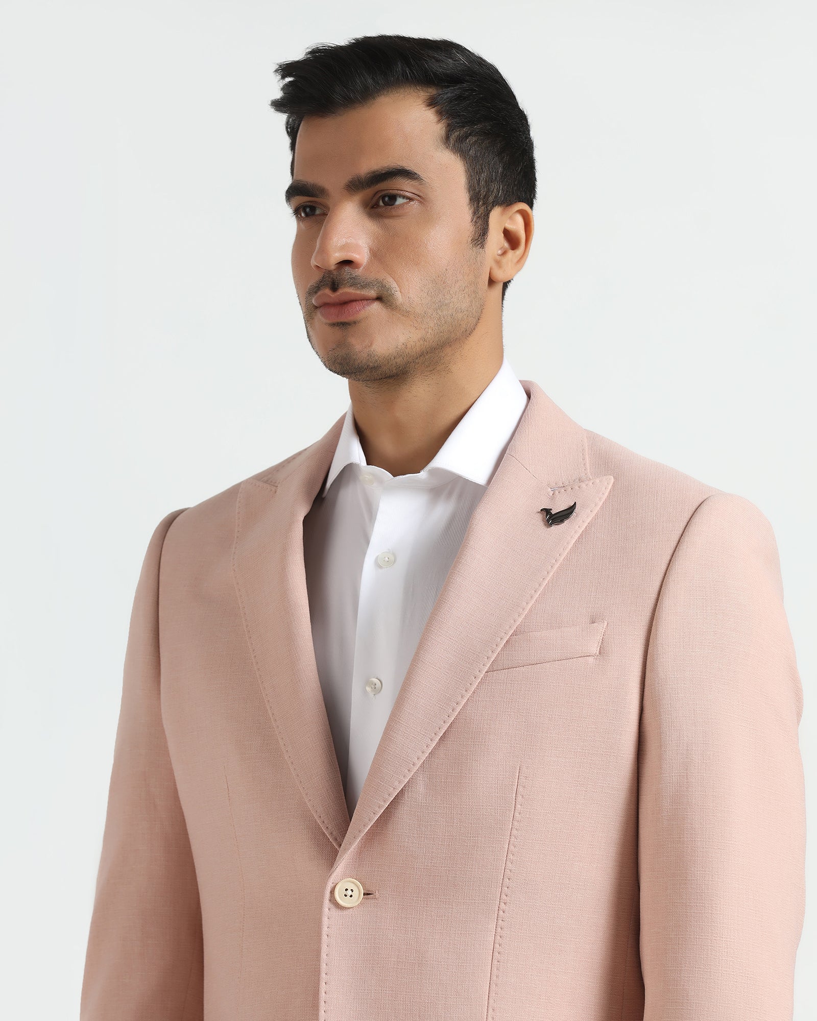 Formal Peach Textured Blazer - Aramis