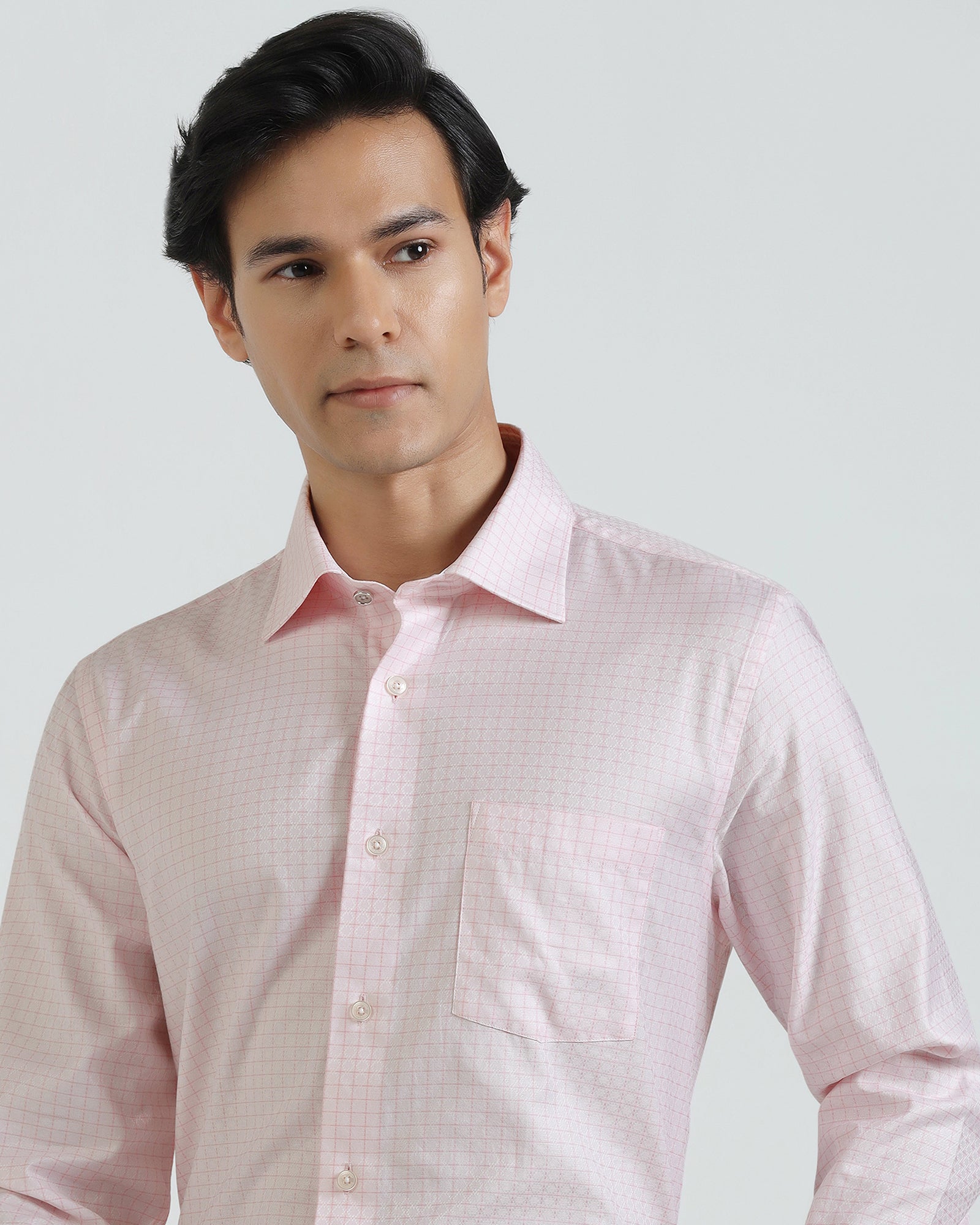 Formal Pink Check Shirt - Cosmic