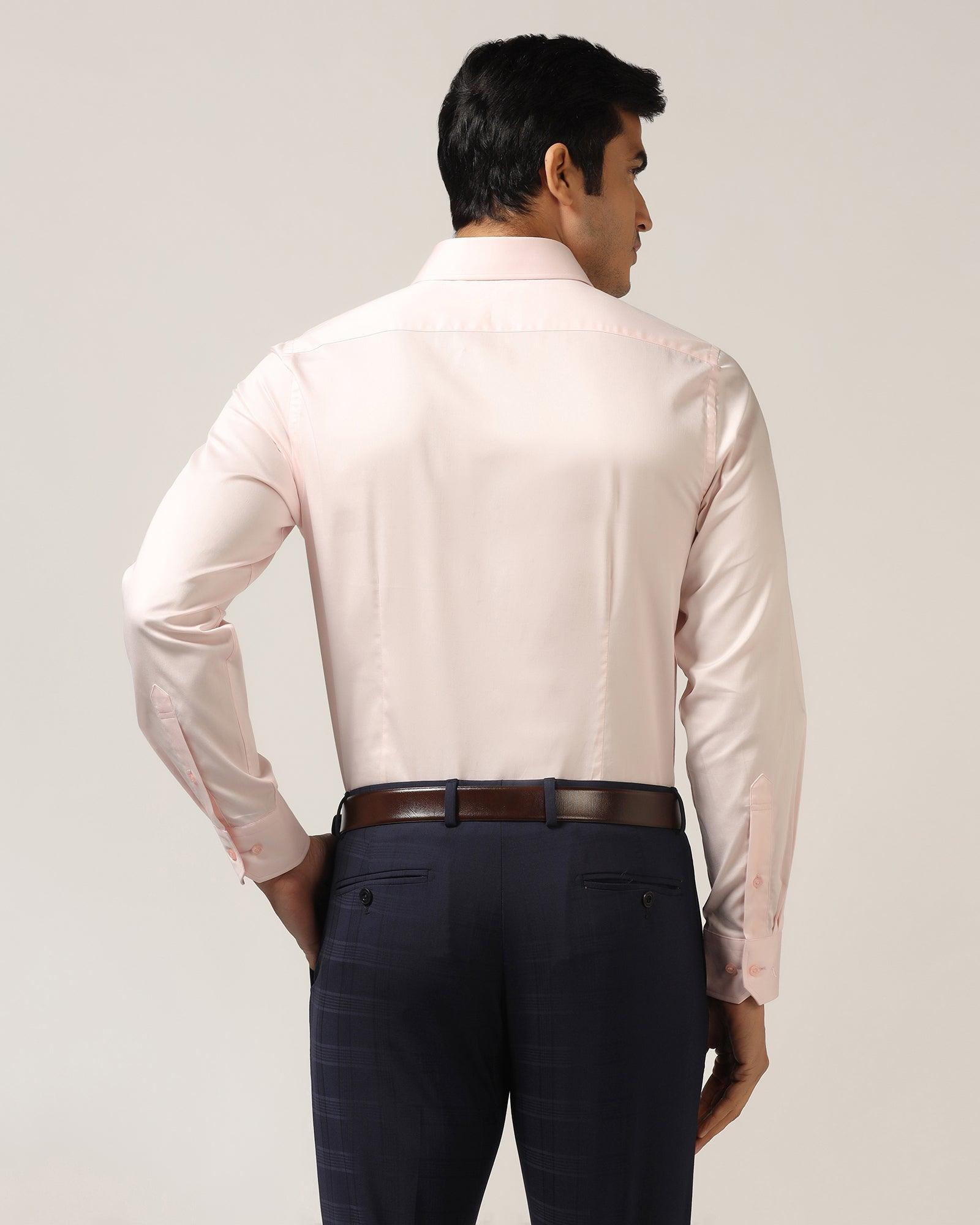 Formal Pink Solid Shirt - Simble - Blackberrys