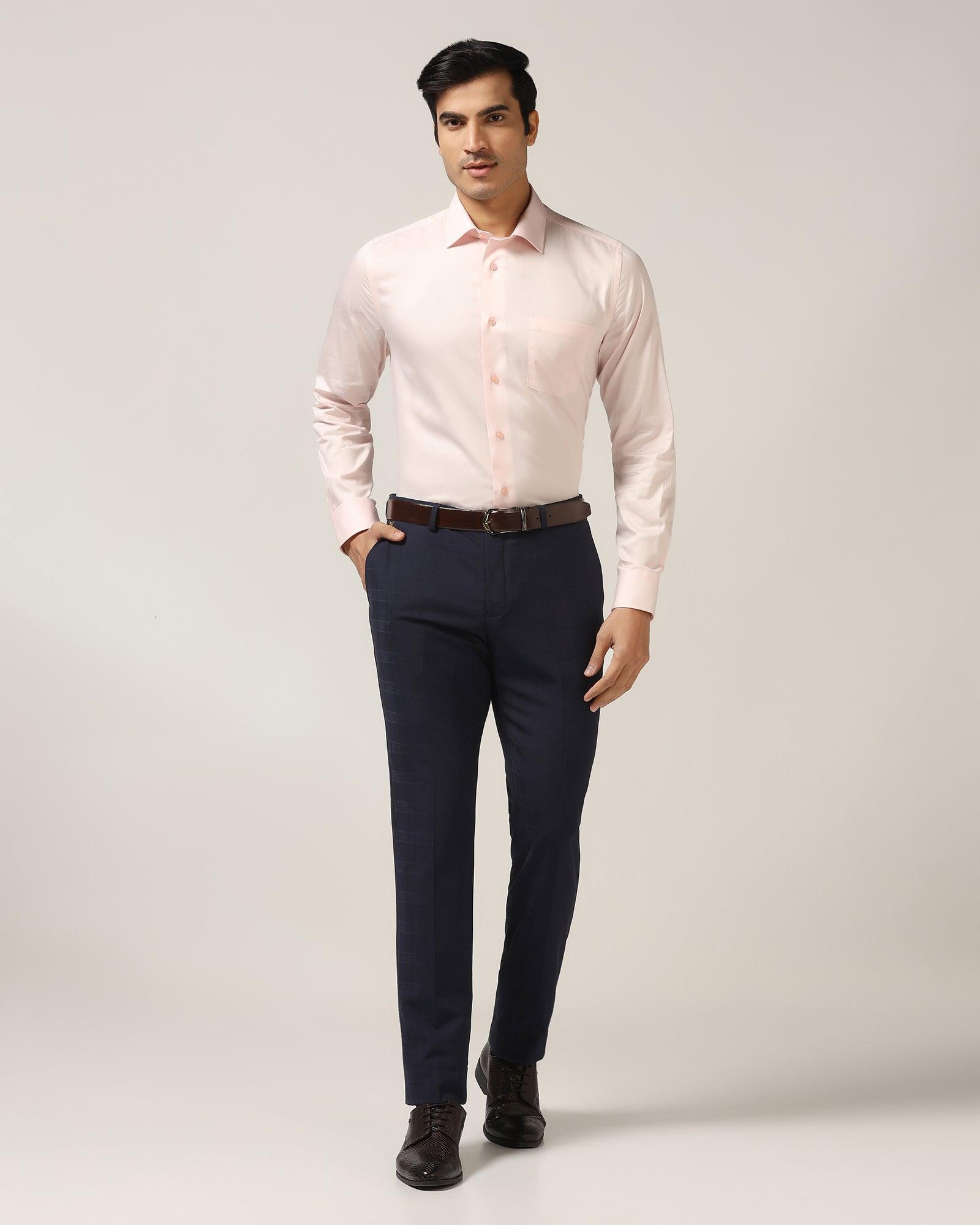 Formal Pink Solid Shirt - Simble - Blackberrys