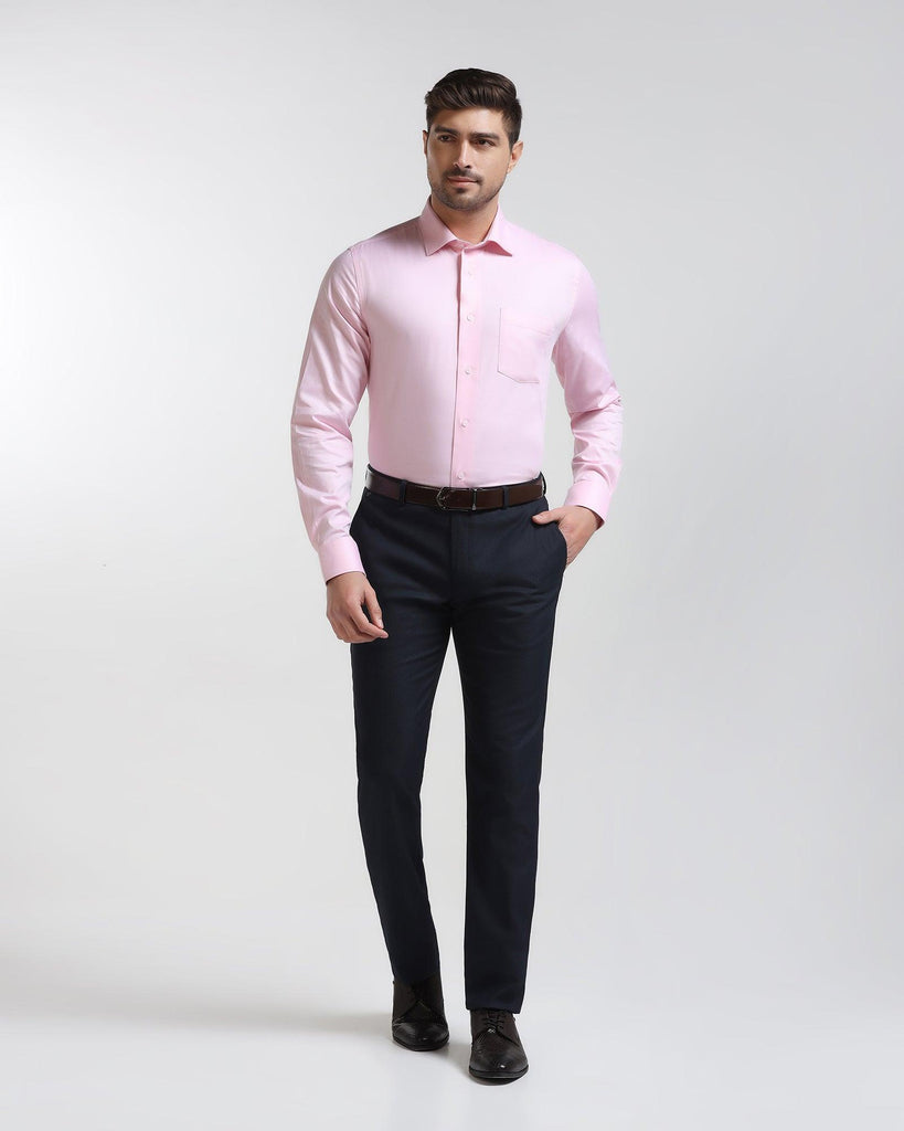 Formal Pink Textured Shirt - Luck