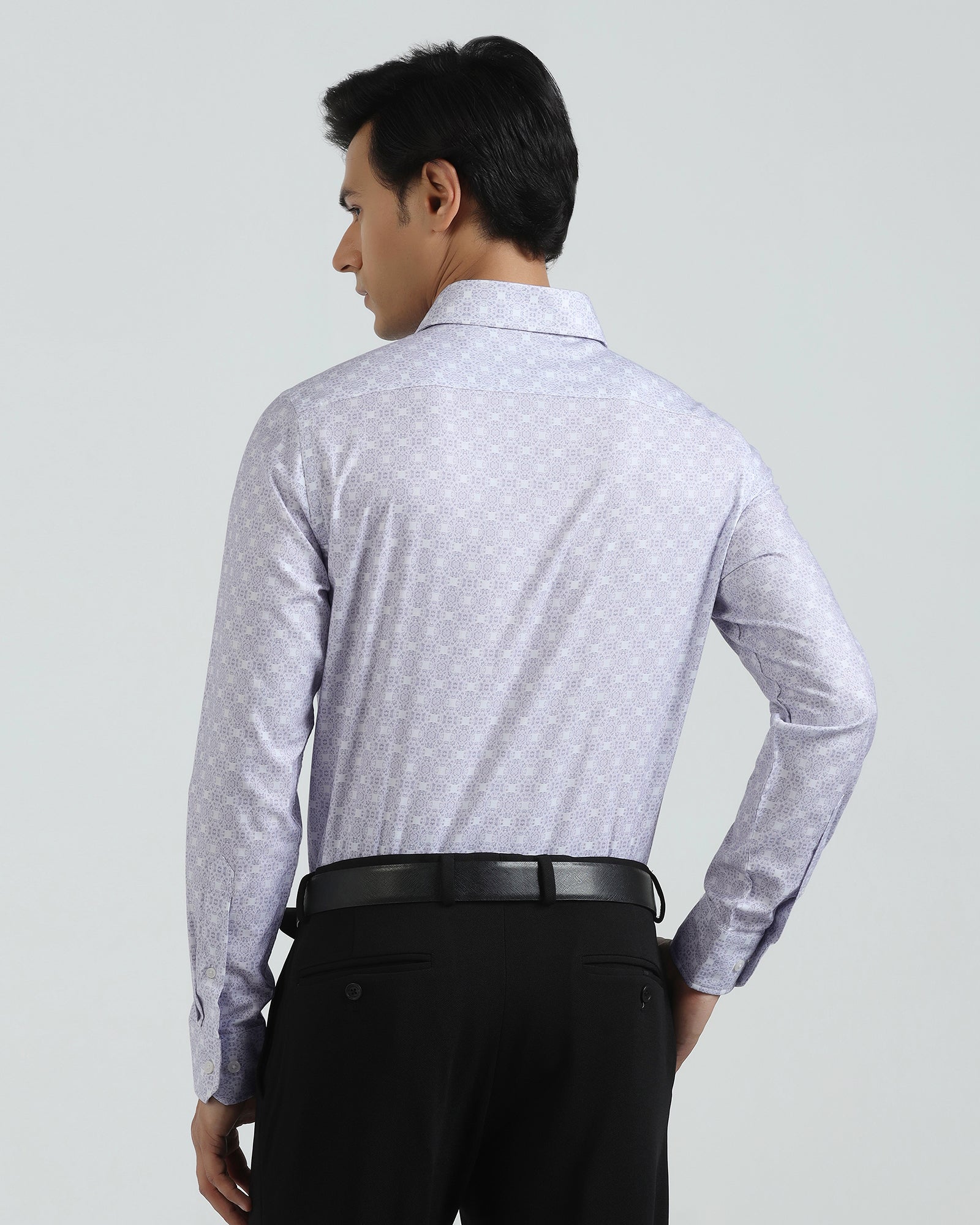 Formal Plum Printed Shirt - Drum