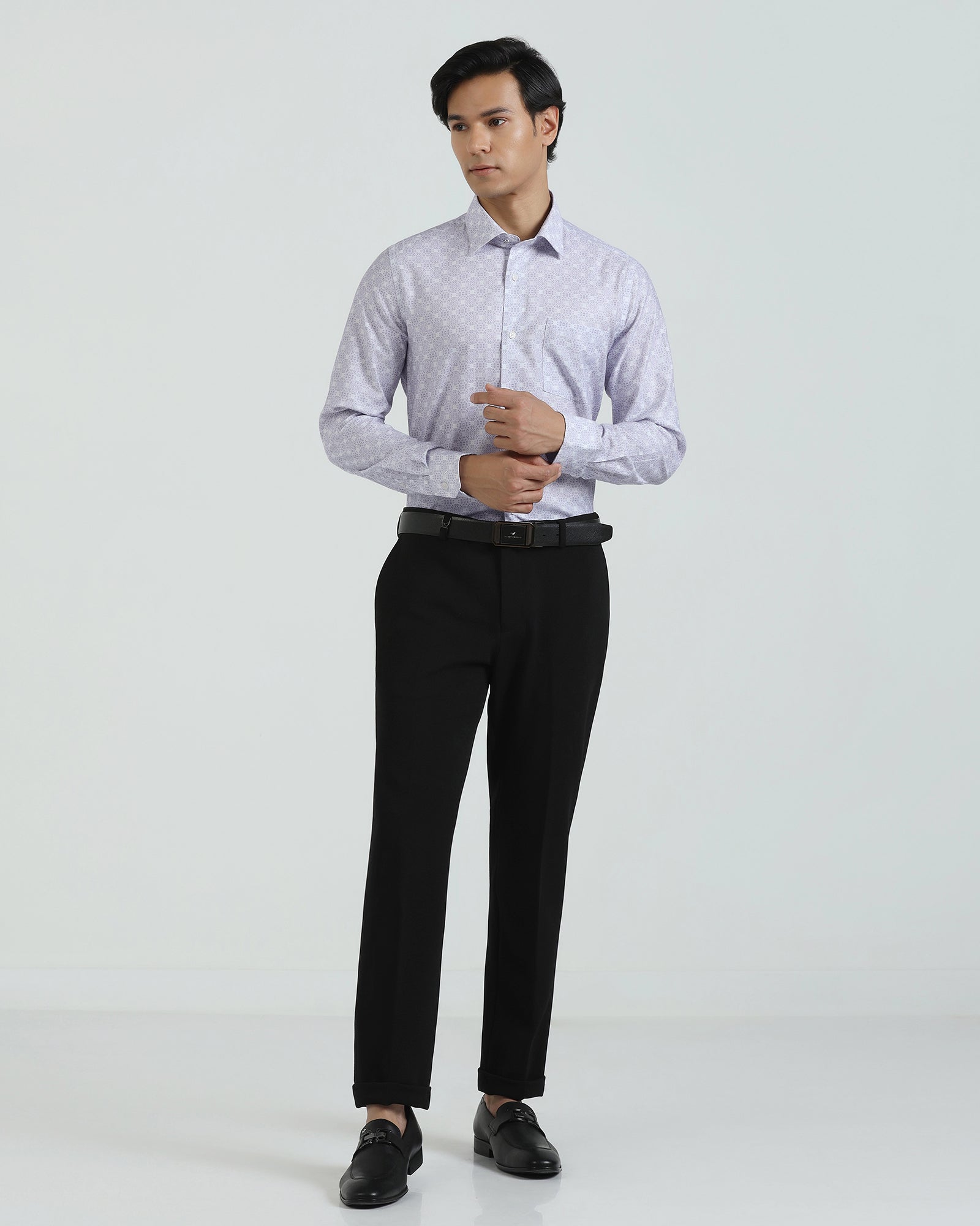 Formal Plum Printed Shirt - Drum