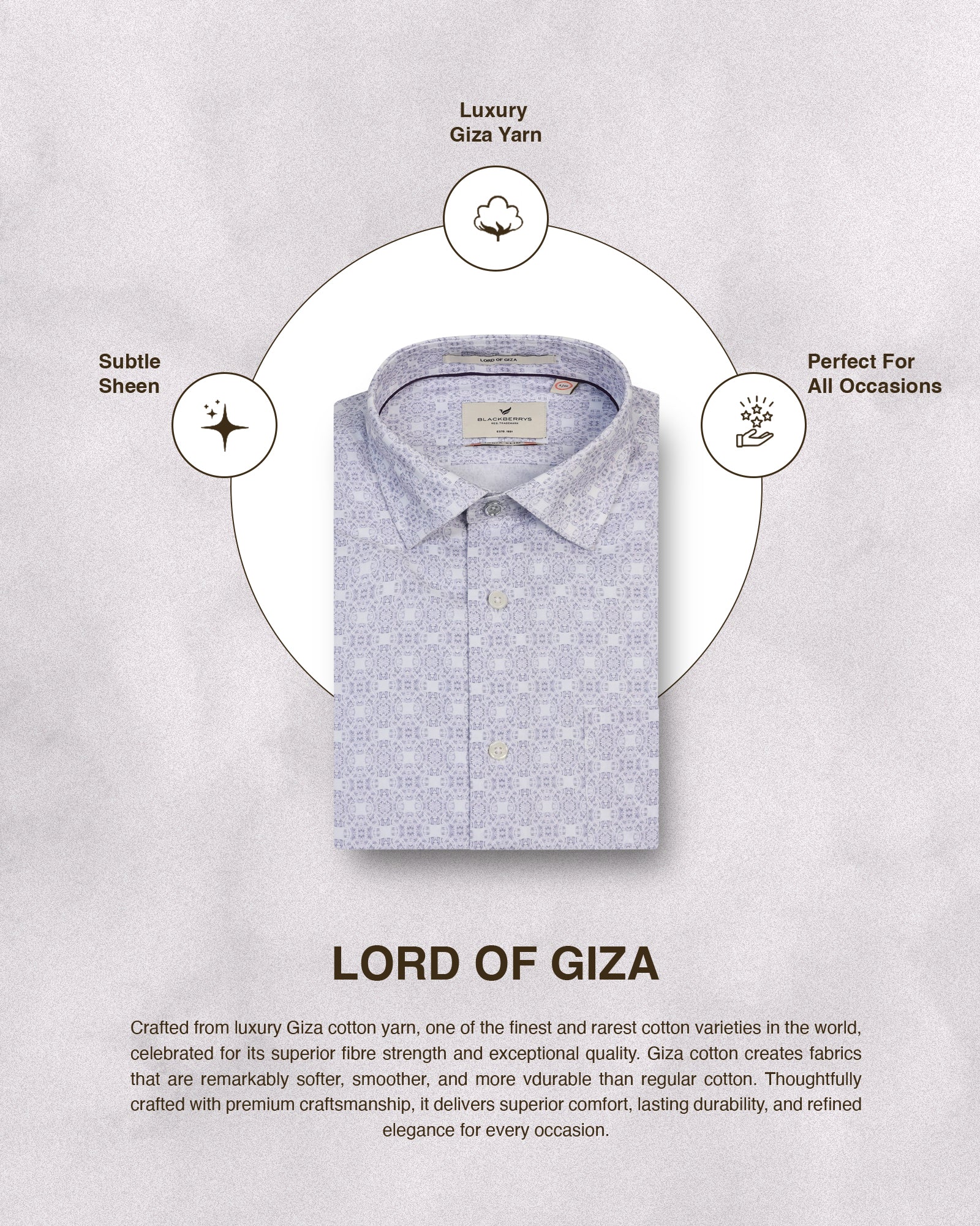 Formal Plum Printed Shirt - Drum