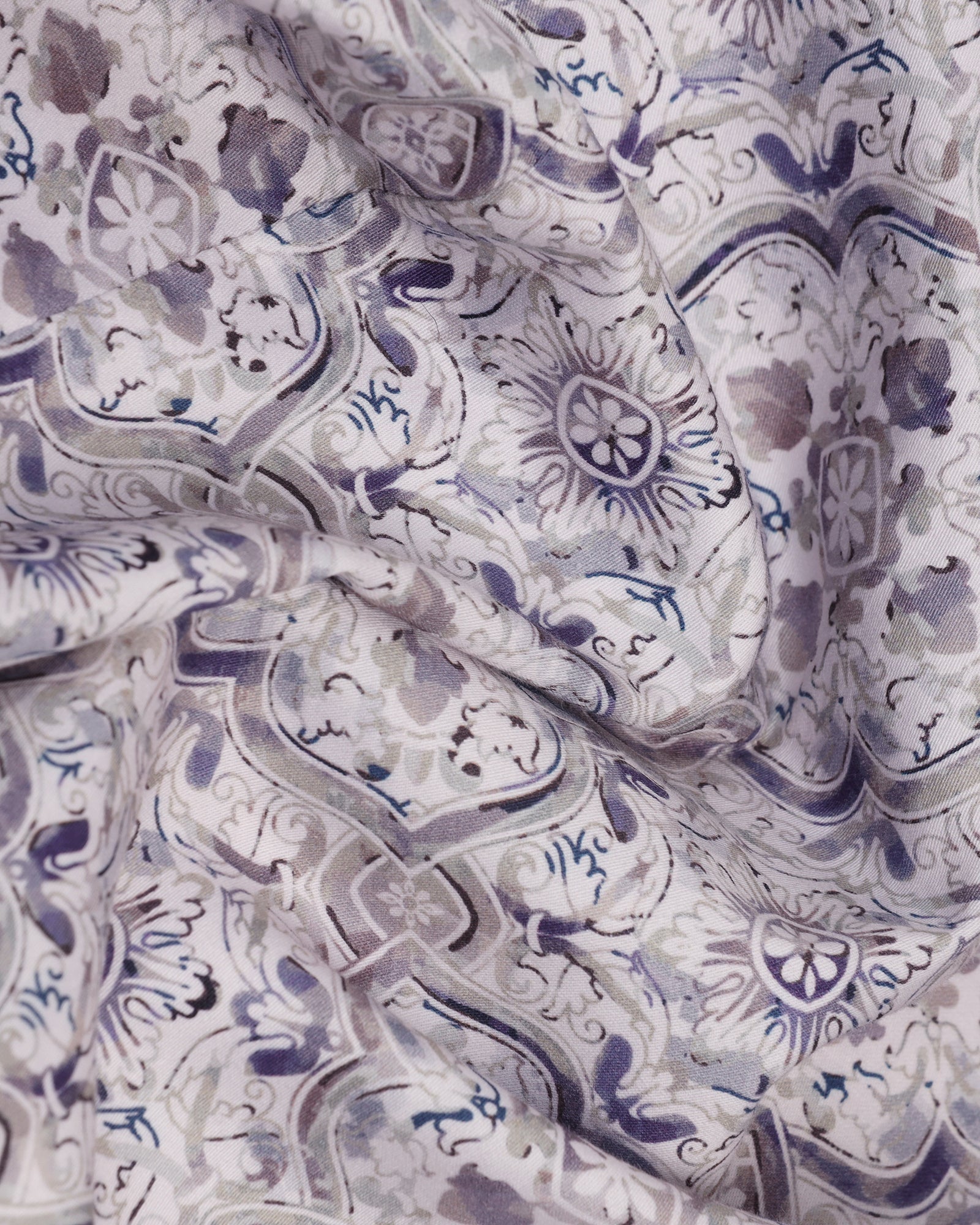 Formal Plum Printed Shirt - Shion