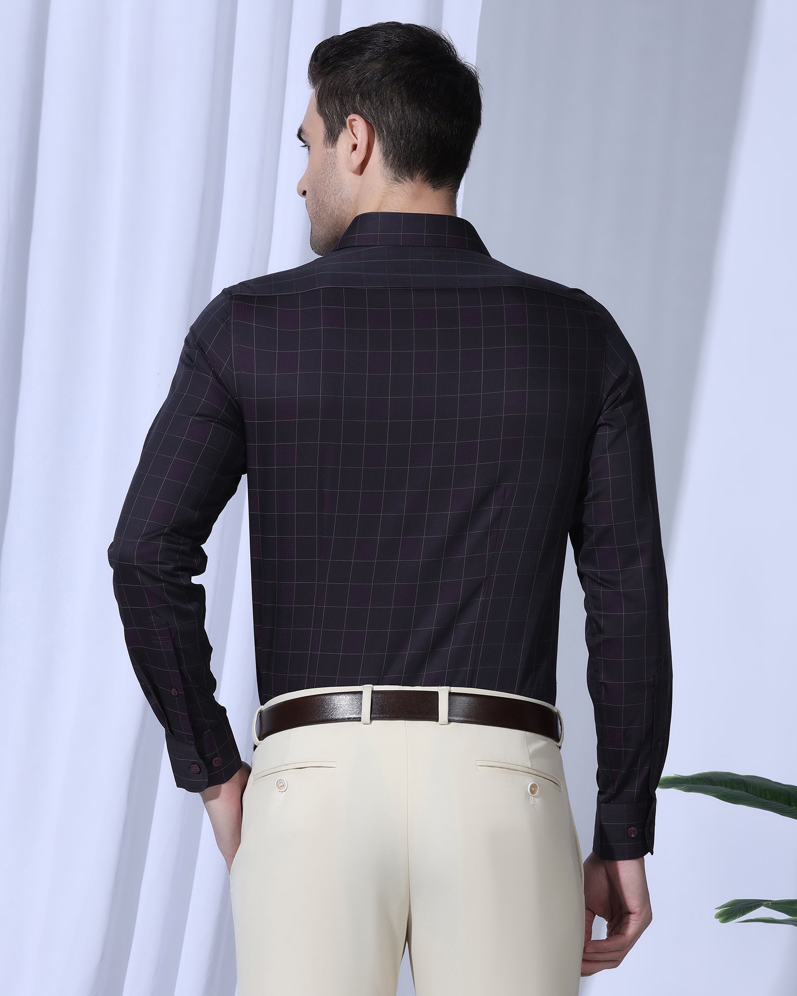 Formal Purple Check Shirt - Julian