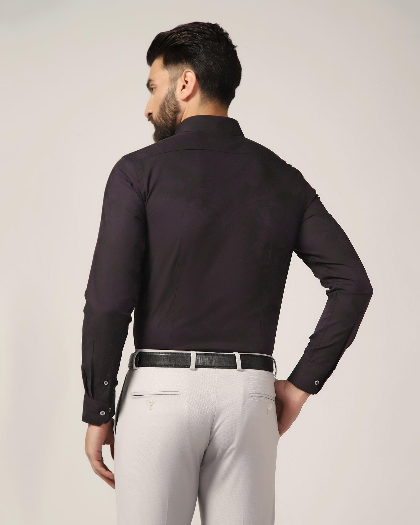 Formal Purple Printed Shirt - Cameron - Blackberrys