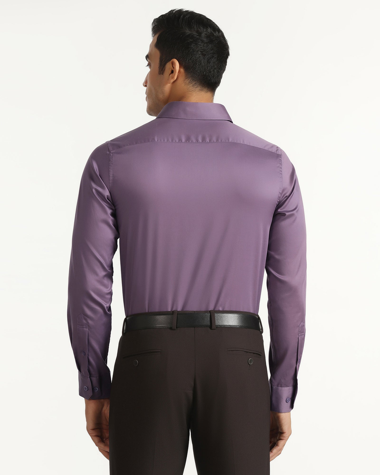 Formal Purple Solid Shirt - Roger