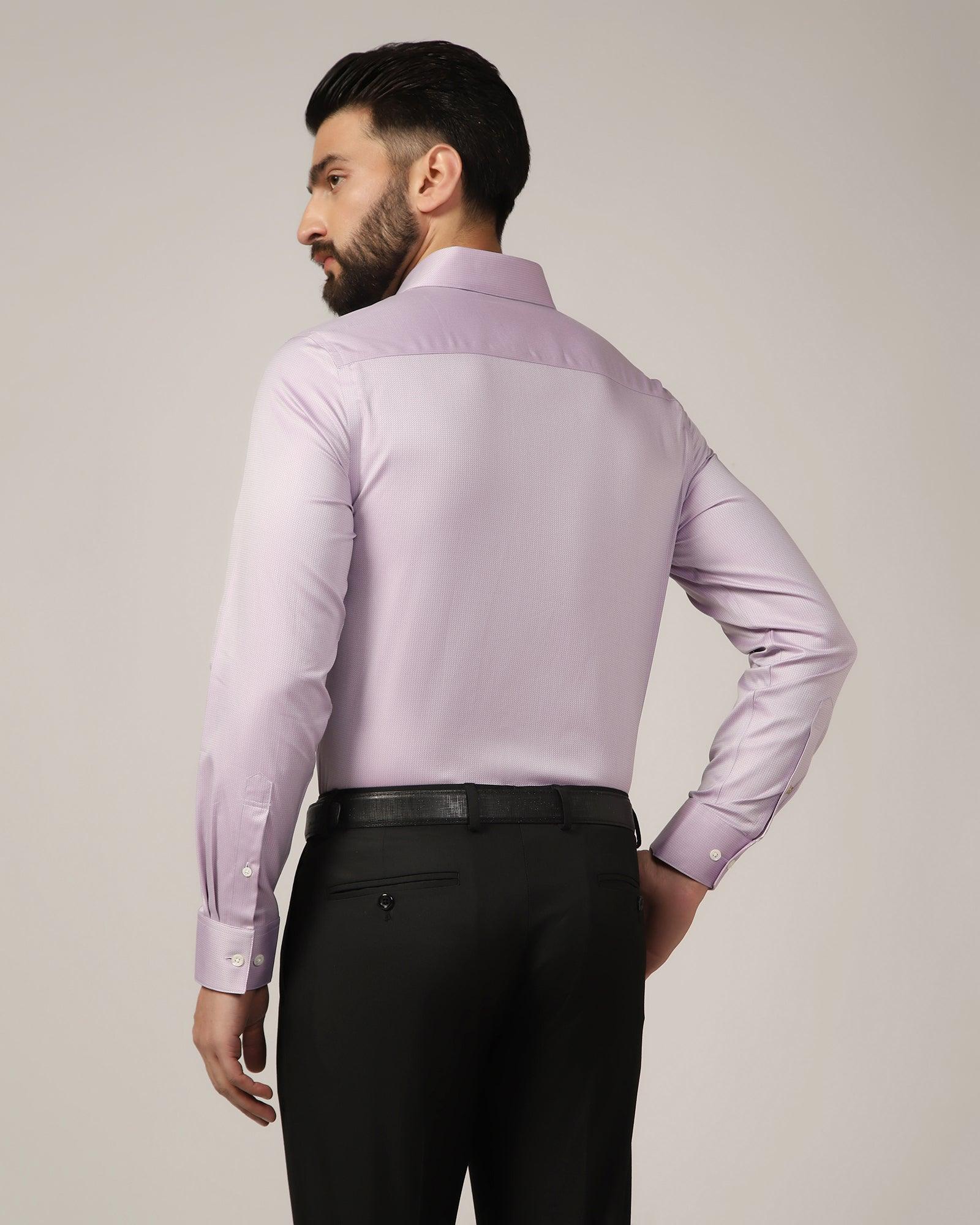 Formal Purple Textured Shirt - Richmond - Blackberrys