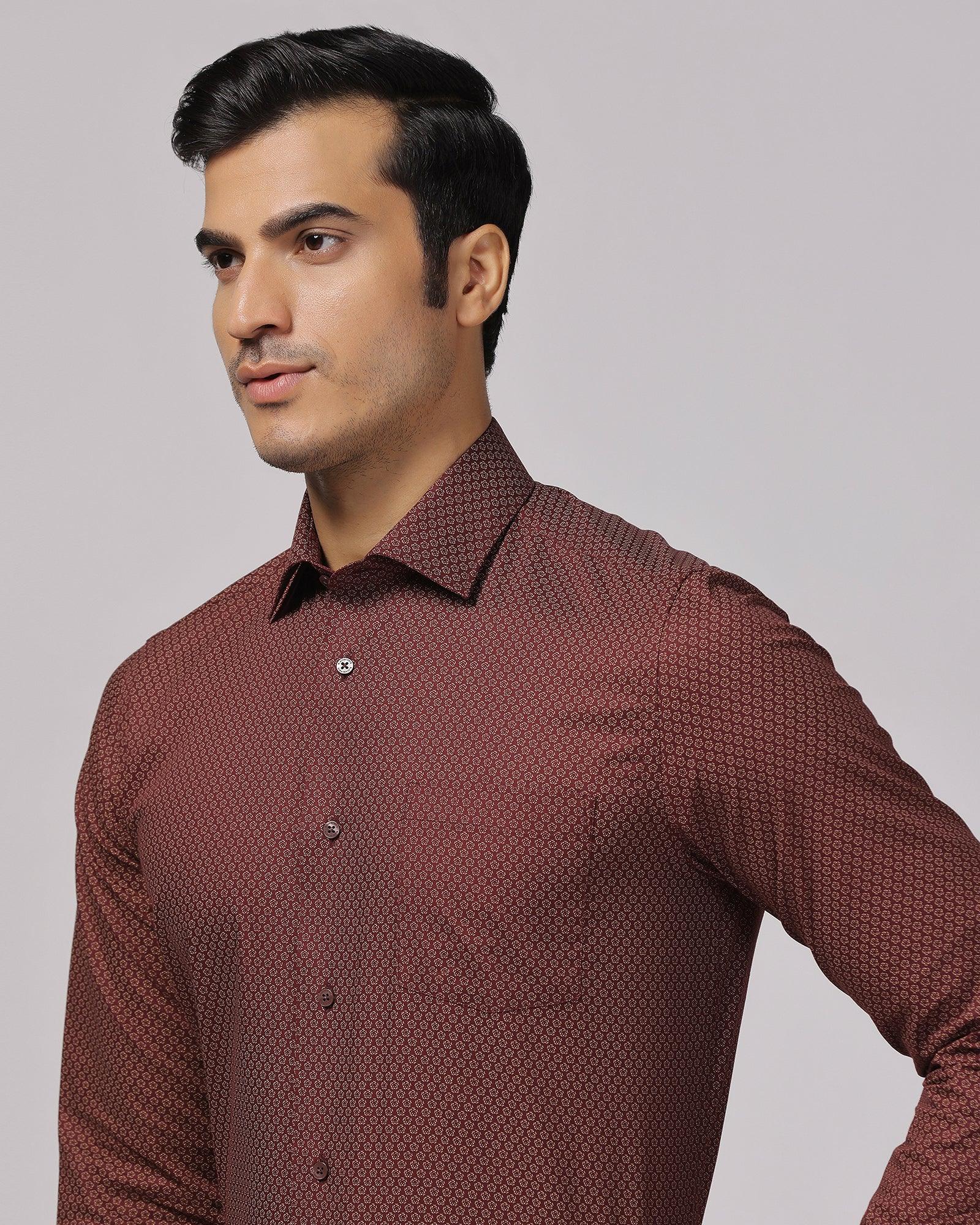 Formal Red Printed Shirt - Lavic - Blackberrys