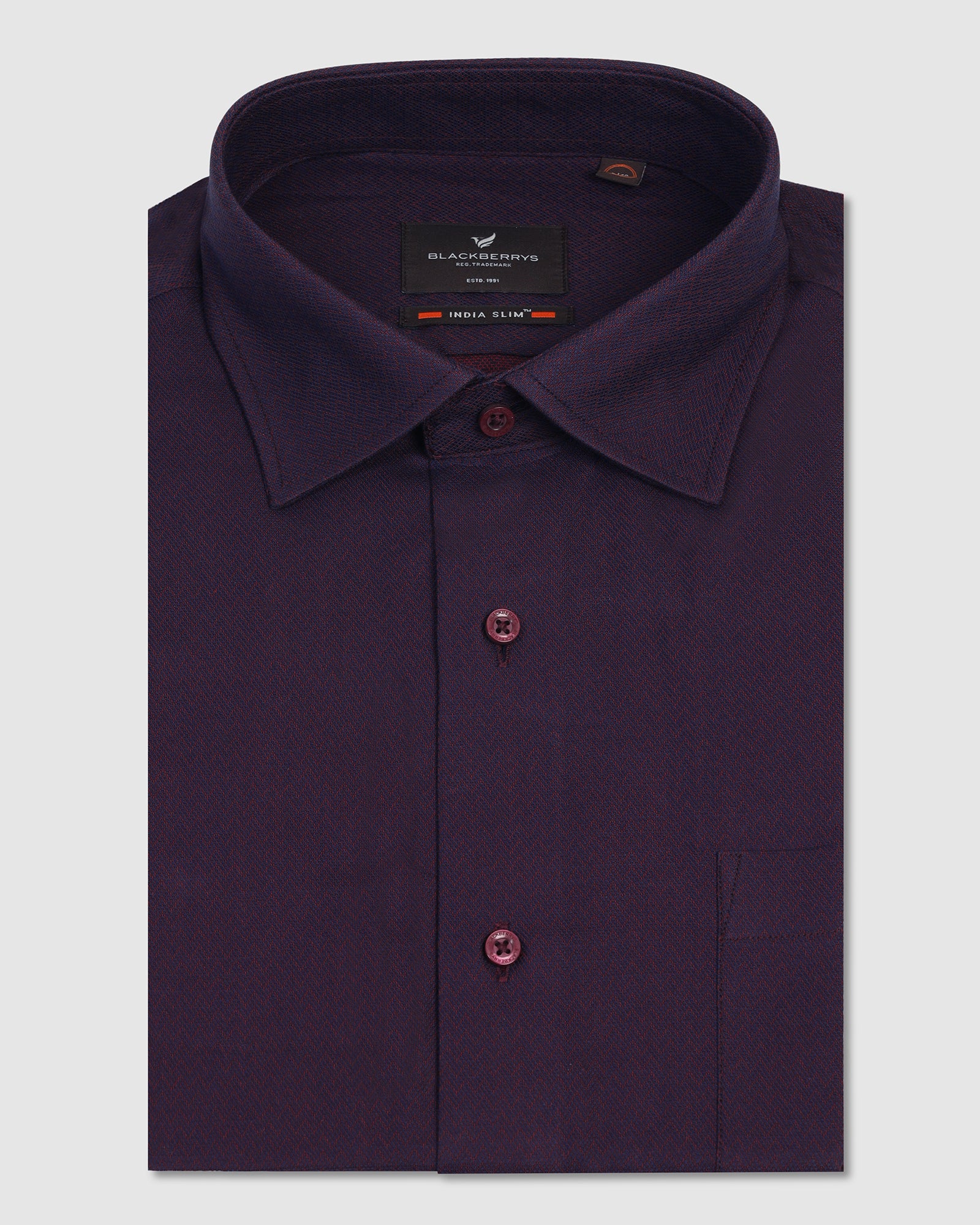 Formal Red Textured Shirt - Lotto