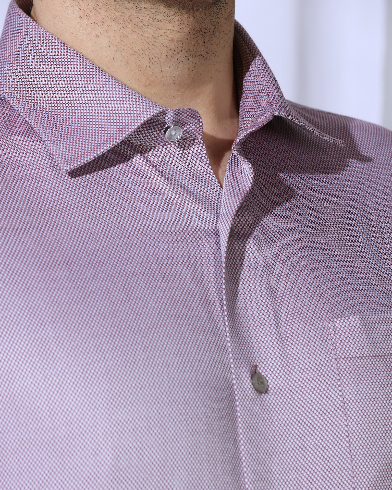 Formal Red Textured Shirt - Quent