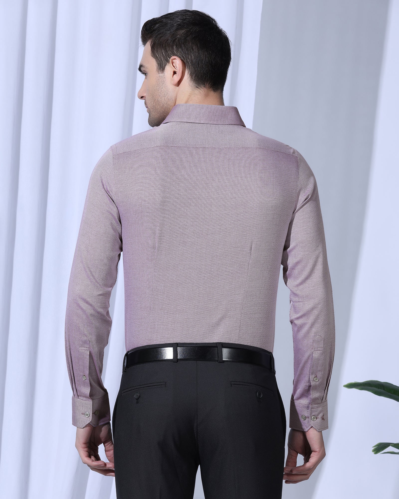 Formal Red Textured Shirt - Quent