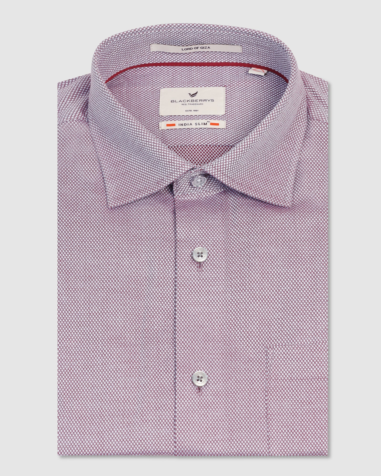 Formal Red Textured Shirt - Quent