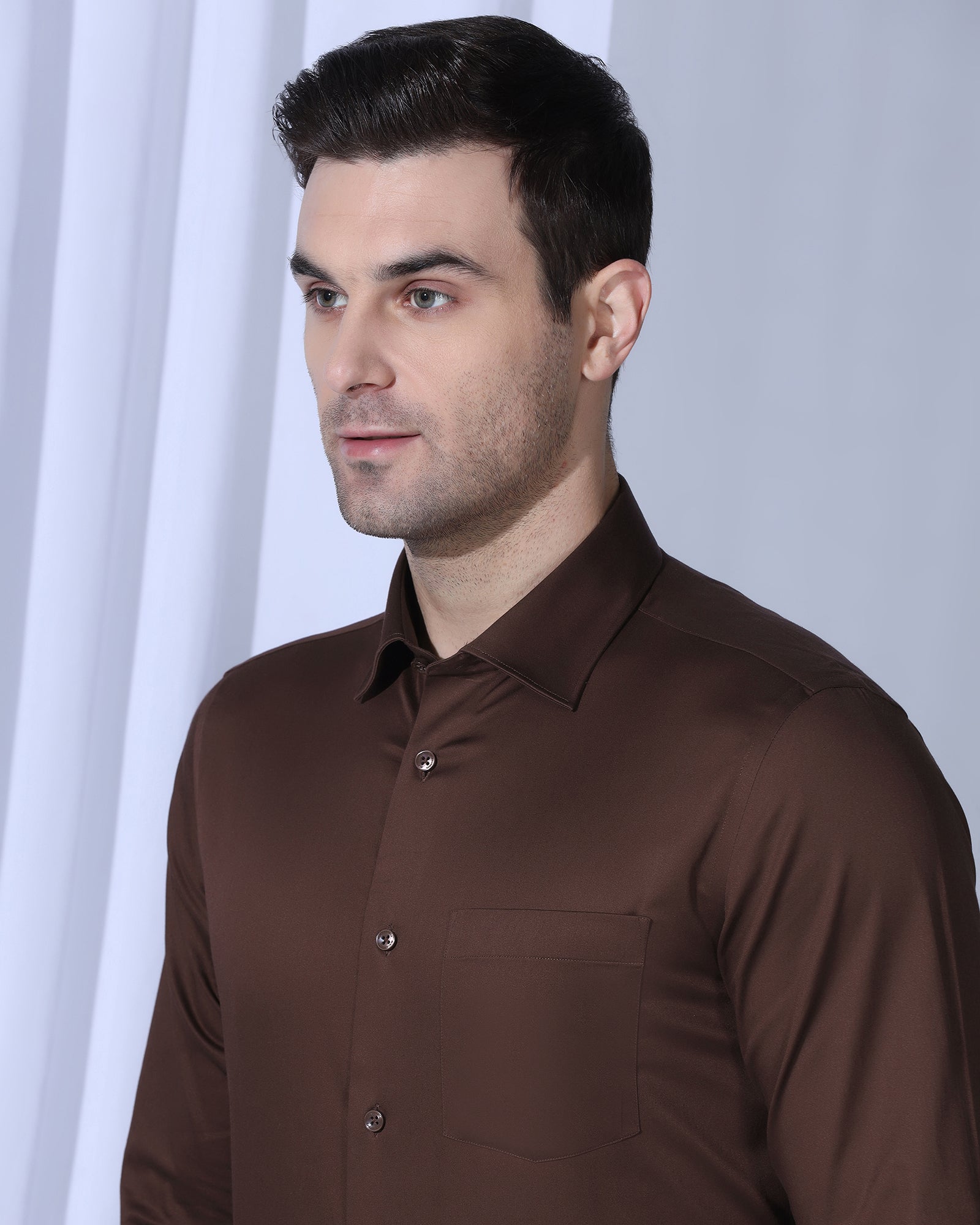Non Iron Formal Rust Solid Shirt - Georgia