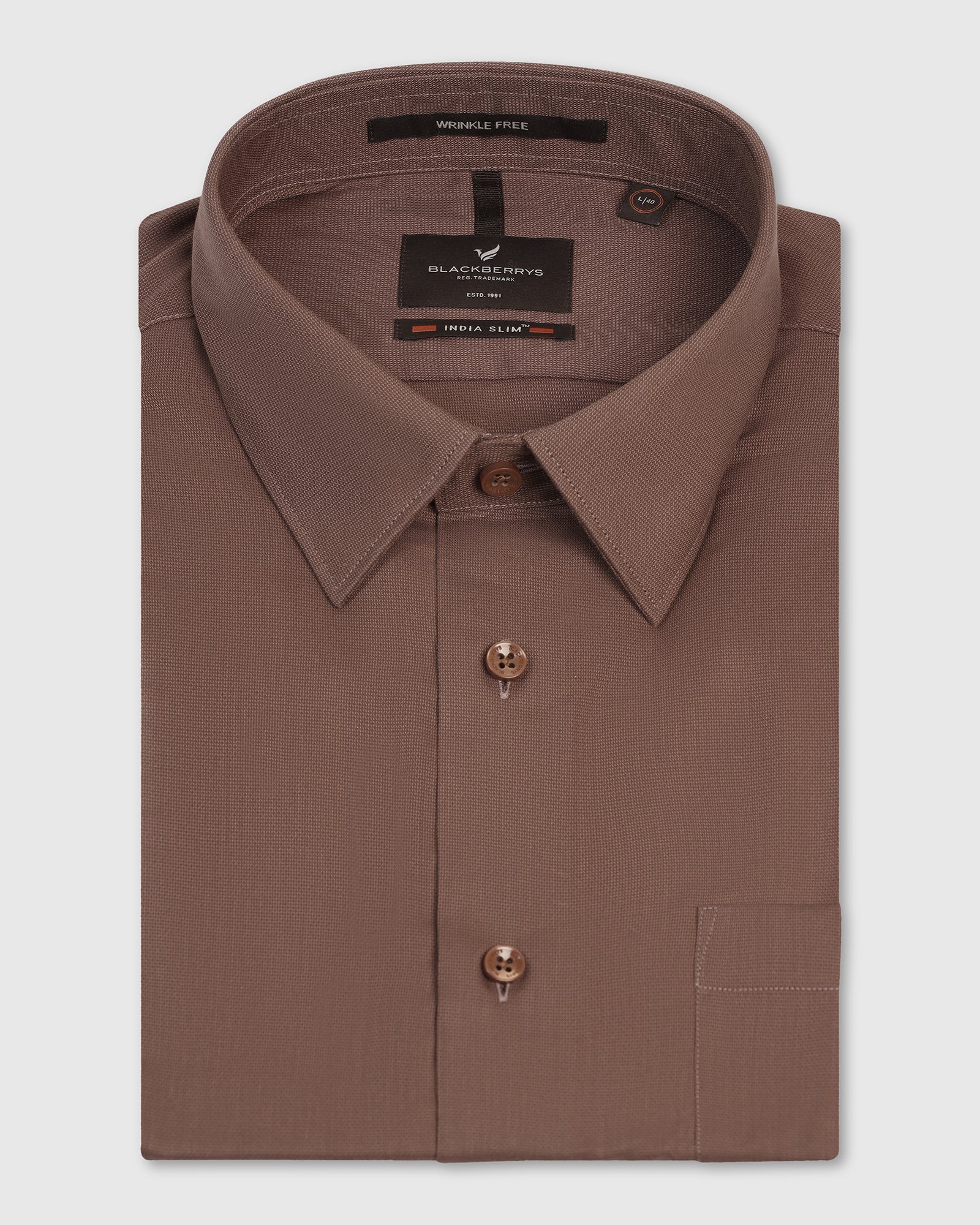 Non Iron Formal Rust Textured Shirt - Vlog