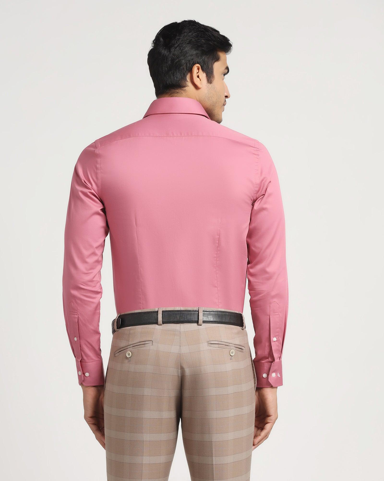Formal Pink Solid Shirt - Simble - Blackberrys
