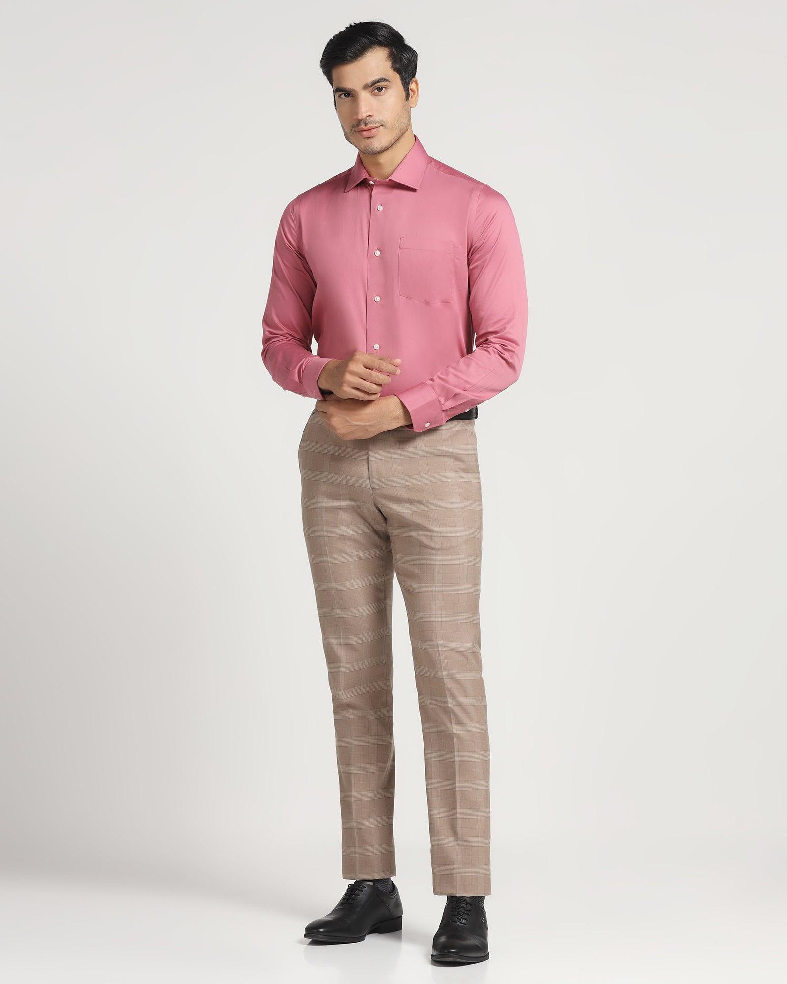 Formal Pink Solid Shirt - Simble - Blackberrys
