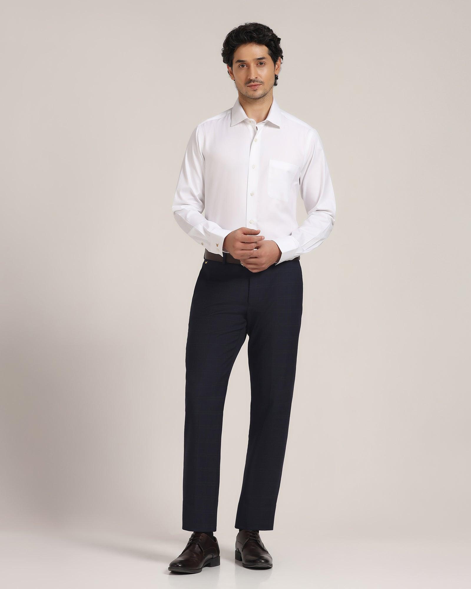 Luxe Formal White Solid Shirt - Wonder - Blackberrys