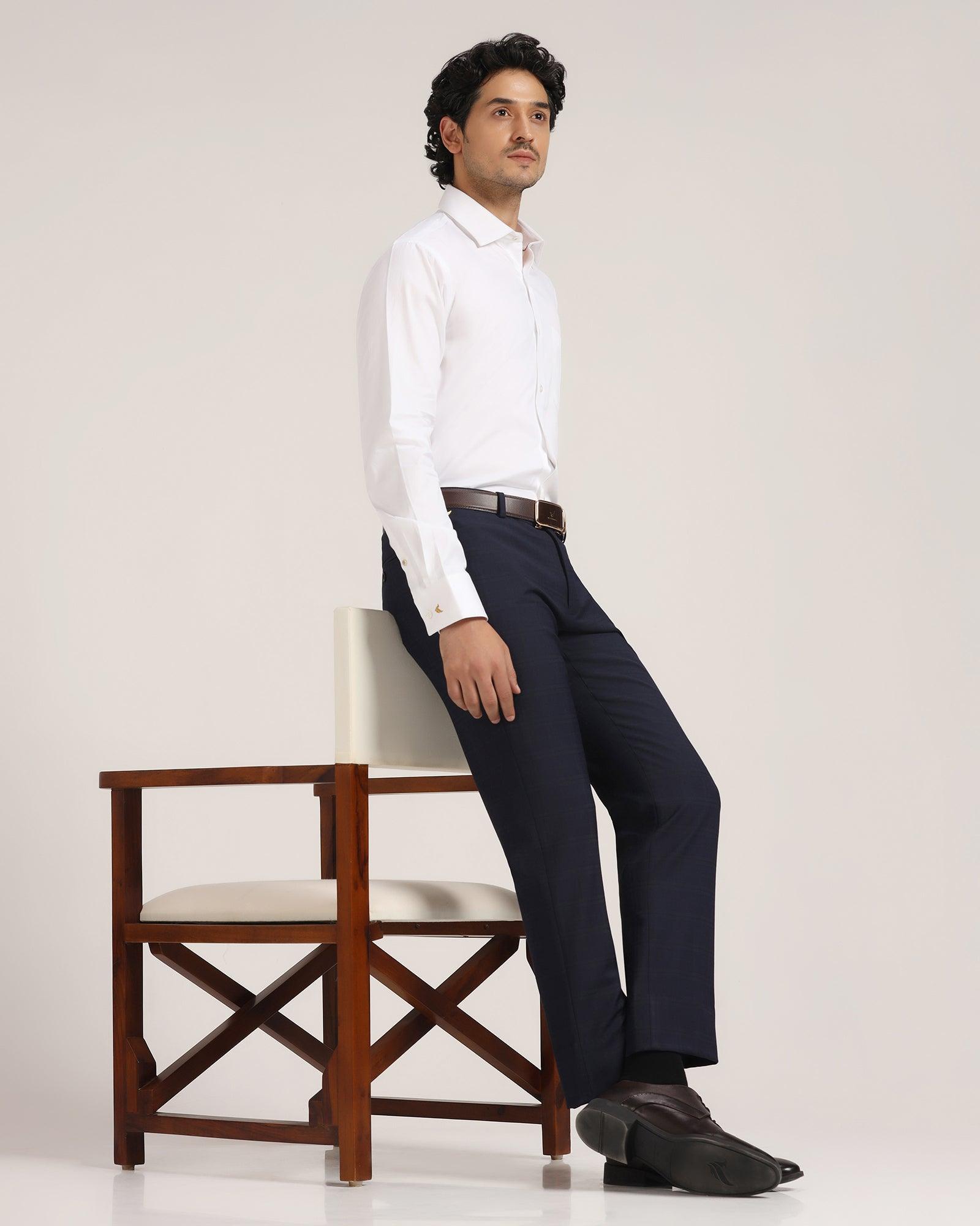 Luxe Formal White Solid Shirt - Wonder - Blackberrys
