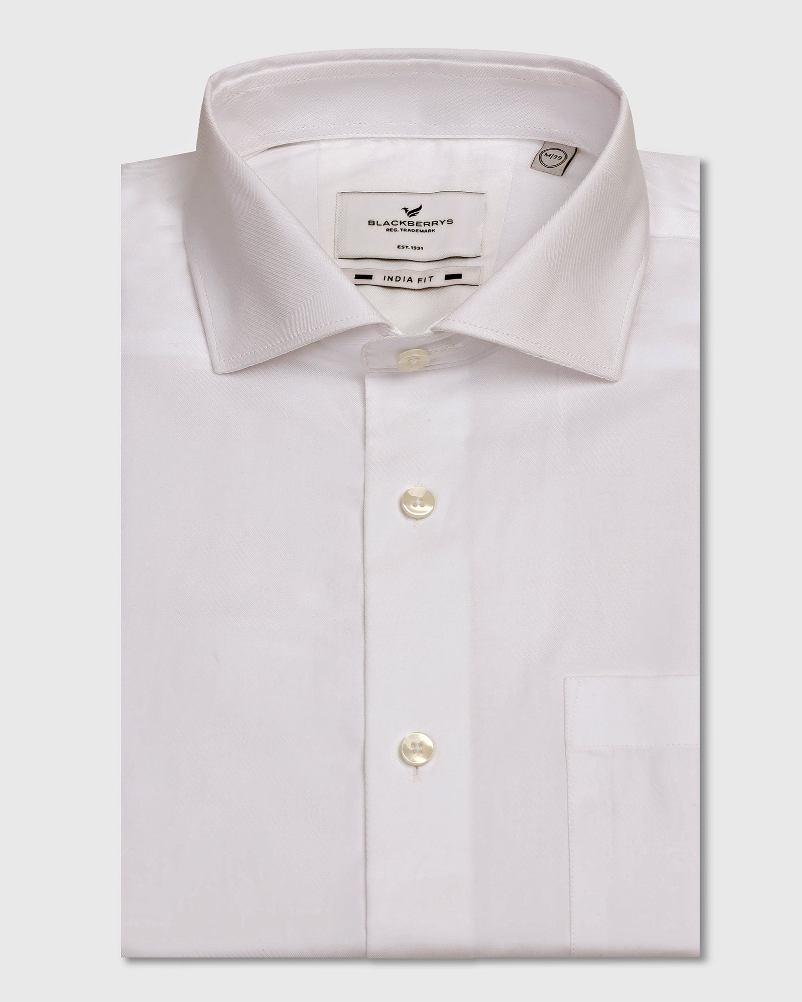 Formal Super White Check Shirt - Spy