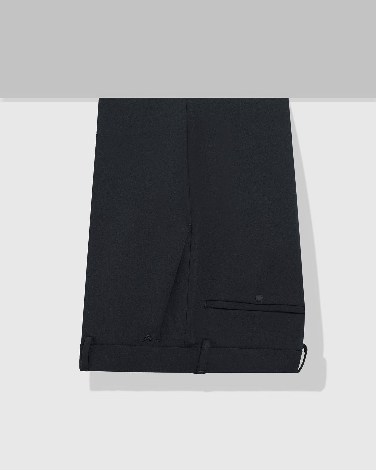 Slim Fit B-91 Formal Black Solid Trouser - Dean - Blackberrys