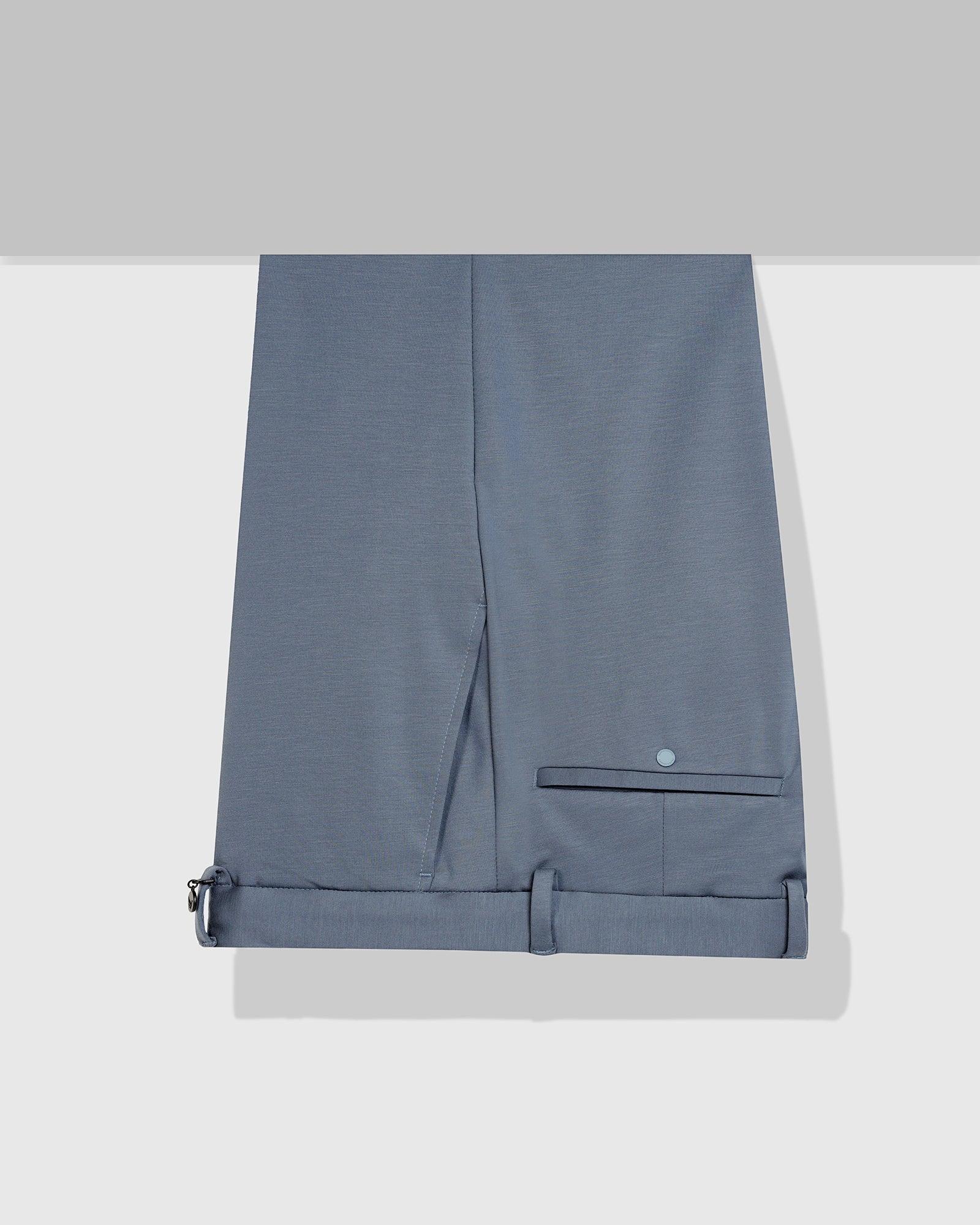 TechPro Slim Fit B-91 Formal Sky Blue Solid Trouser - Explorer - Blackberrys