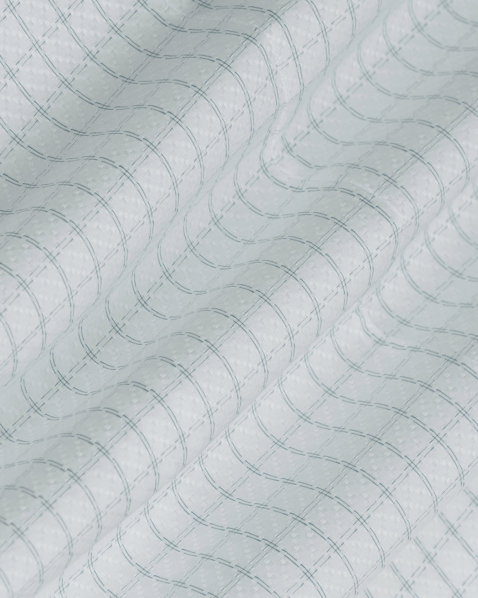 Formal White Check Shirt - Drone