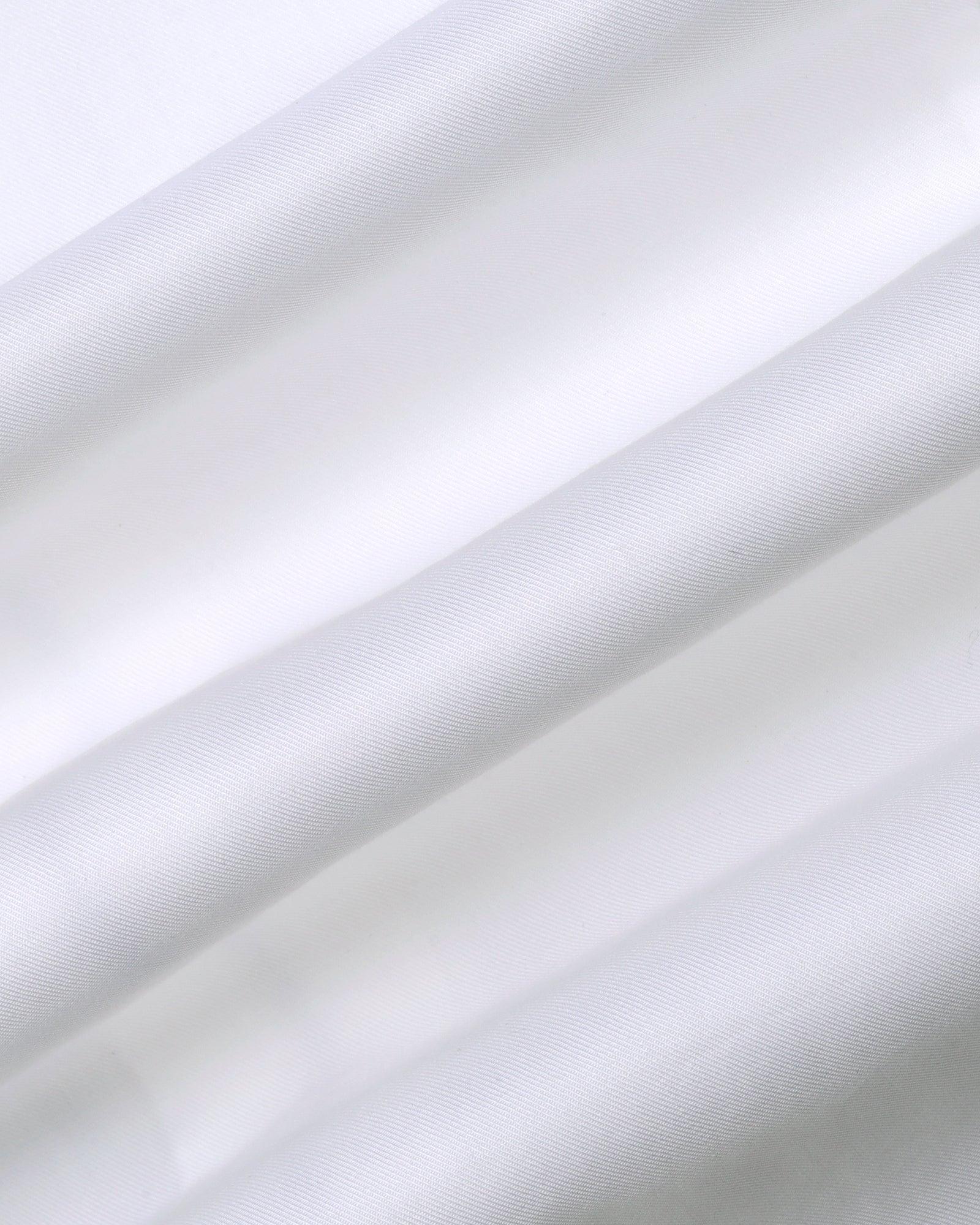 Formal White Solid Shirt - Amber