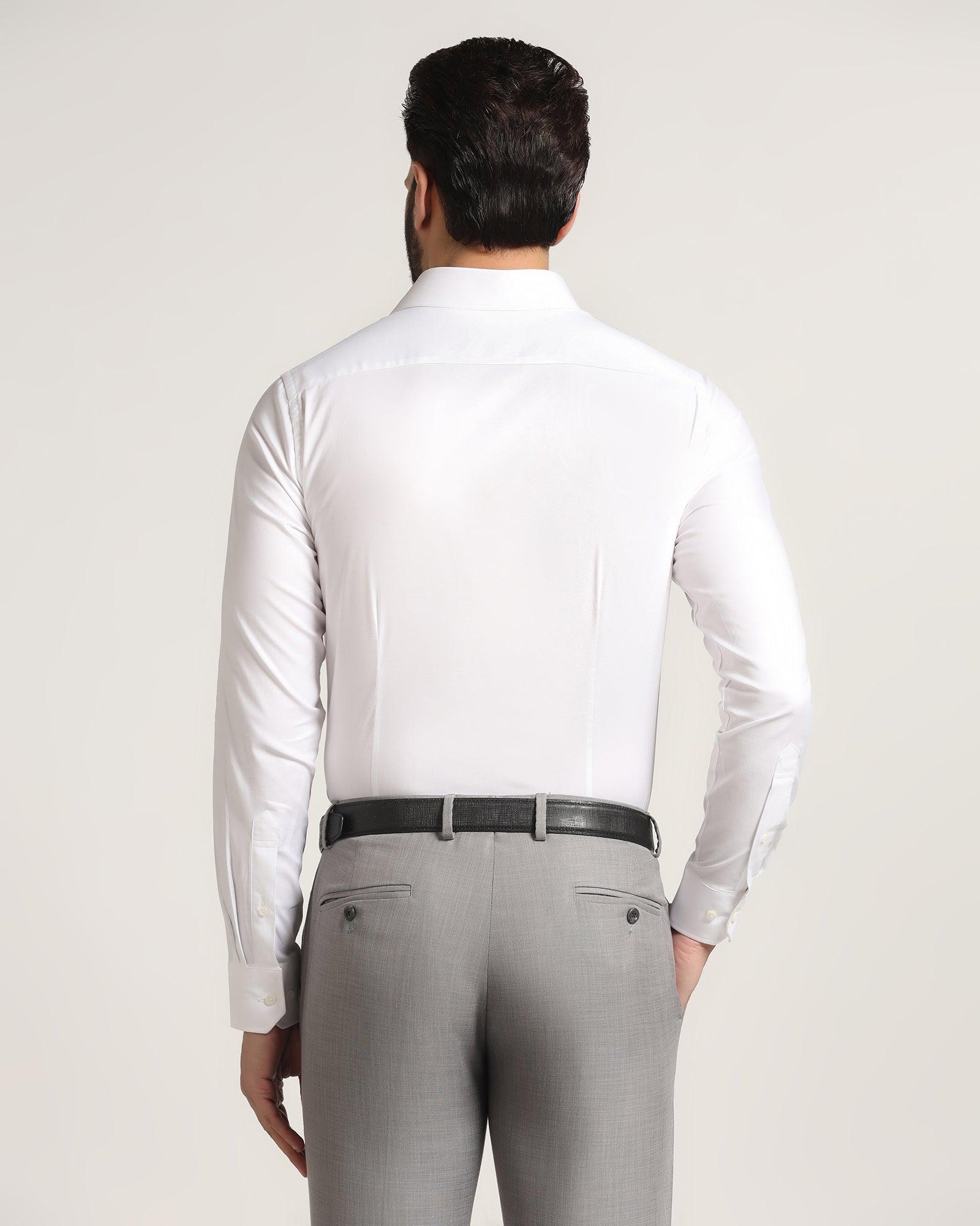 Formal White Solid Shirt - Otto - Blackberrys