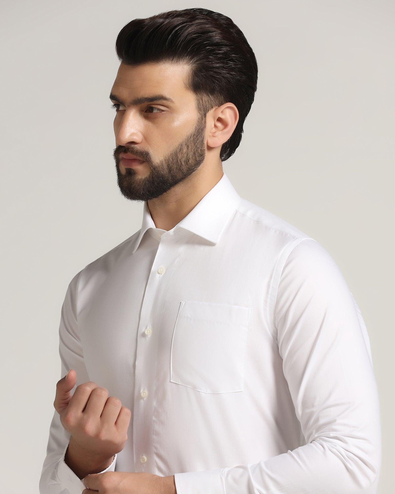 Formal White Solid Shirt - Otto - Blackberrys