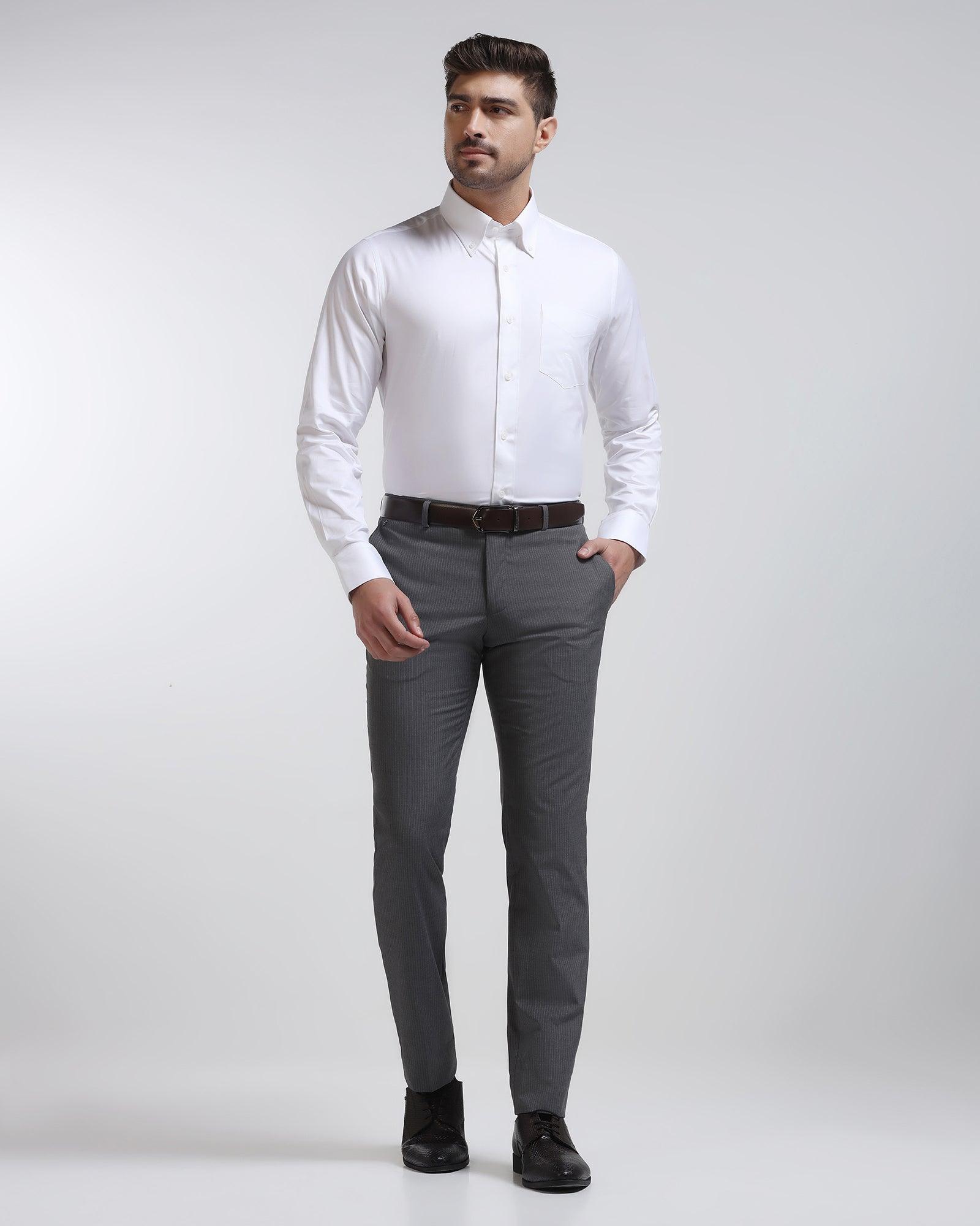 Formal White Stripe Shirt - Jamy - Blackberrys