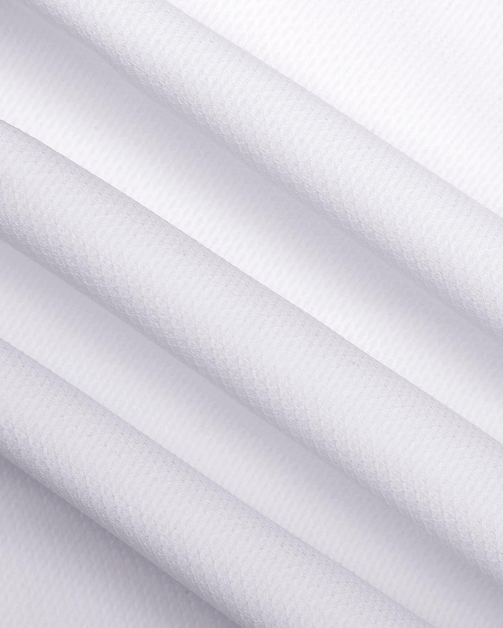 Non Iron Formal White Textured Shirt - Ivy