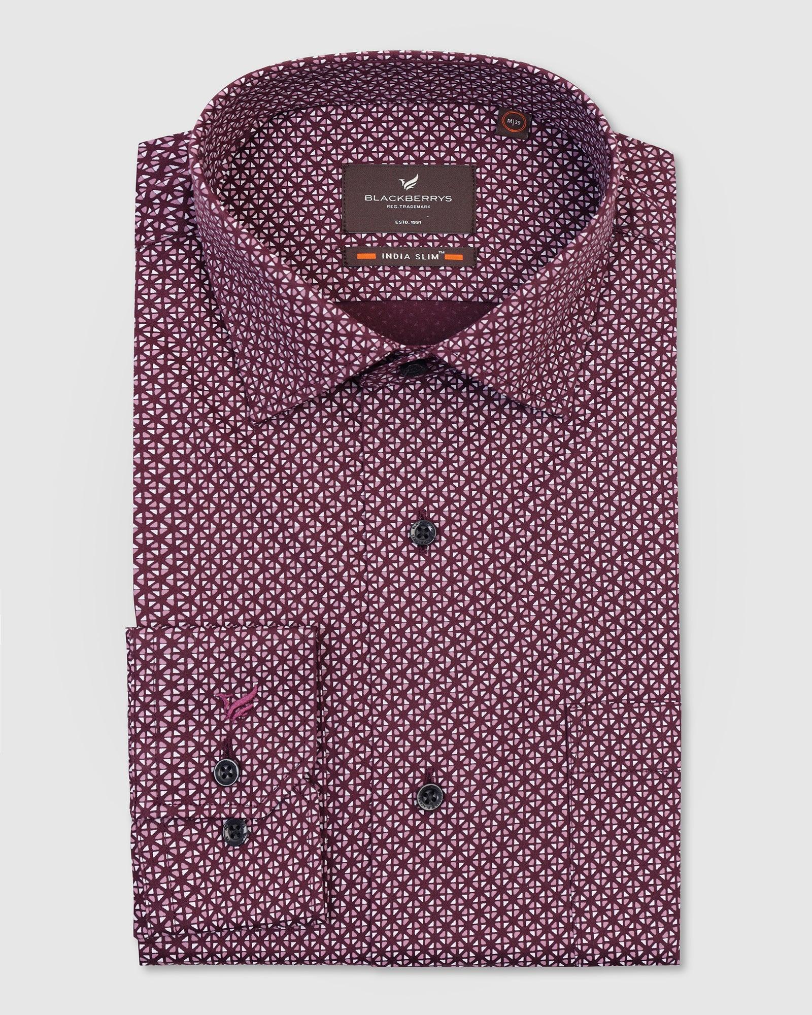 Formal Wine Printed Shirt - Gaze
