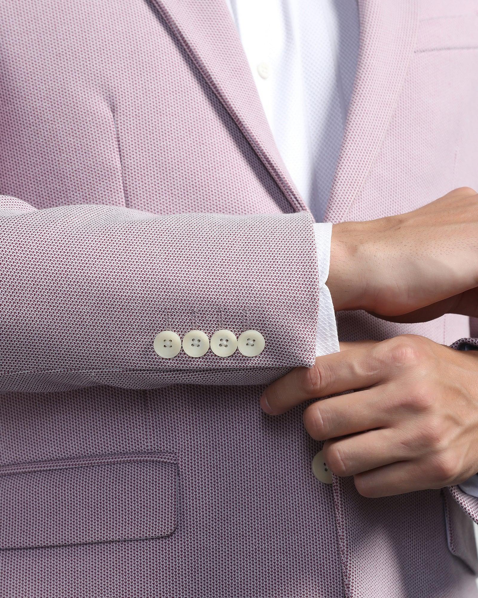 Formal Wine Textured Blazer - Venue